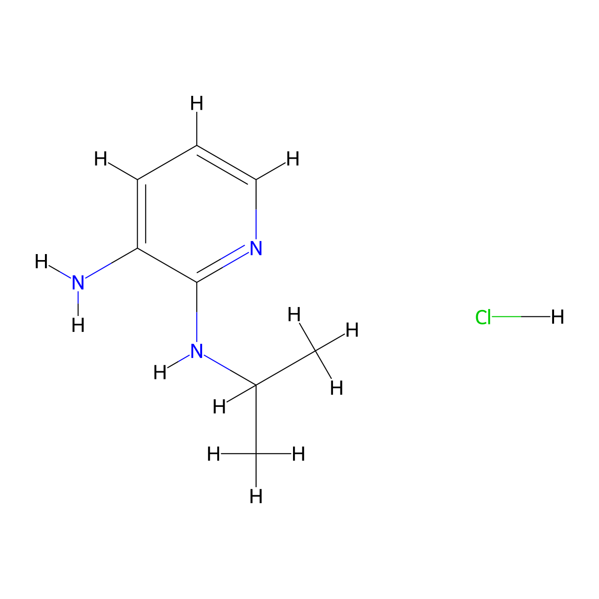 N2-isopropylpyridine-2,3-diamine hydrochloride molecular structure, CAS 1353987-08-2