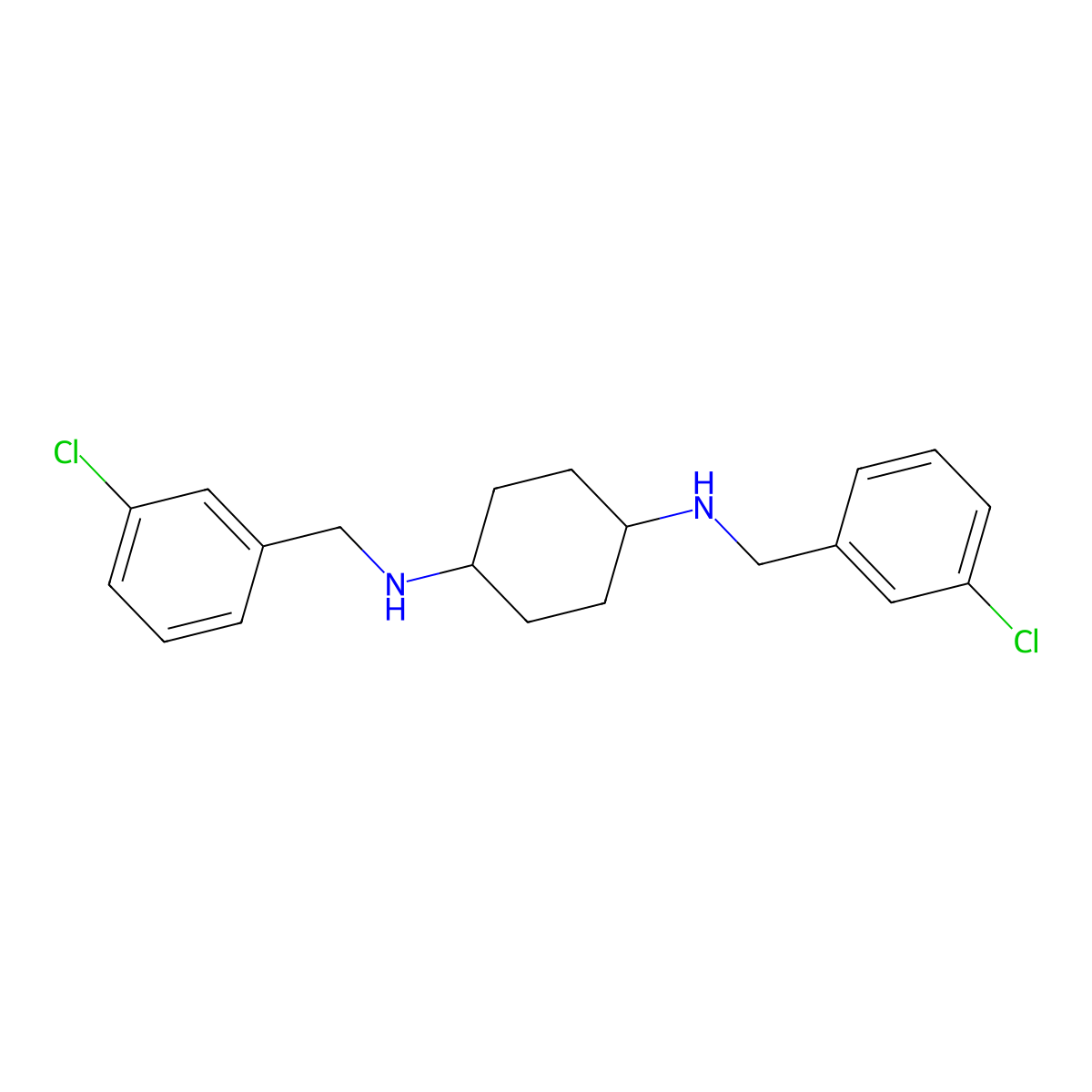 N1,N4-Bis(3-chlorobenzyl)cyclohexane-1,4-diamine molecular structure, CAS 1353987-18-4
