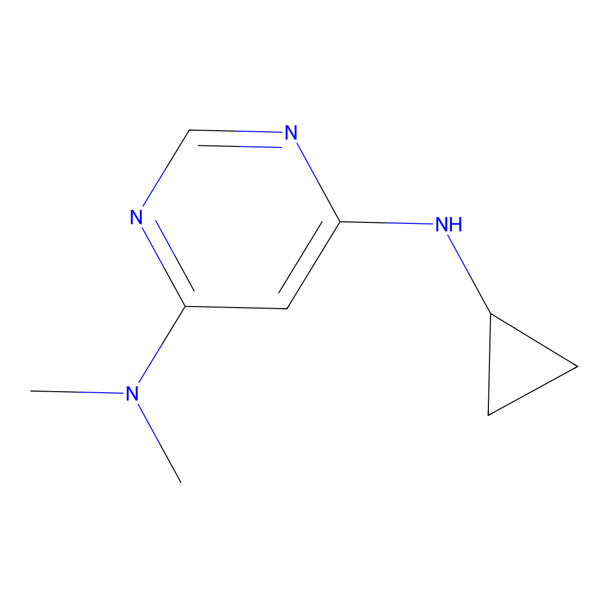 N4-Cyclopropyl-N6,N6-dimethylpyrimidine-4,6-diamine molecular structure, CAS 1353987-43-5