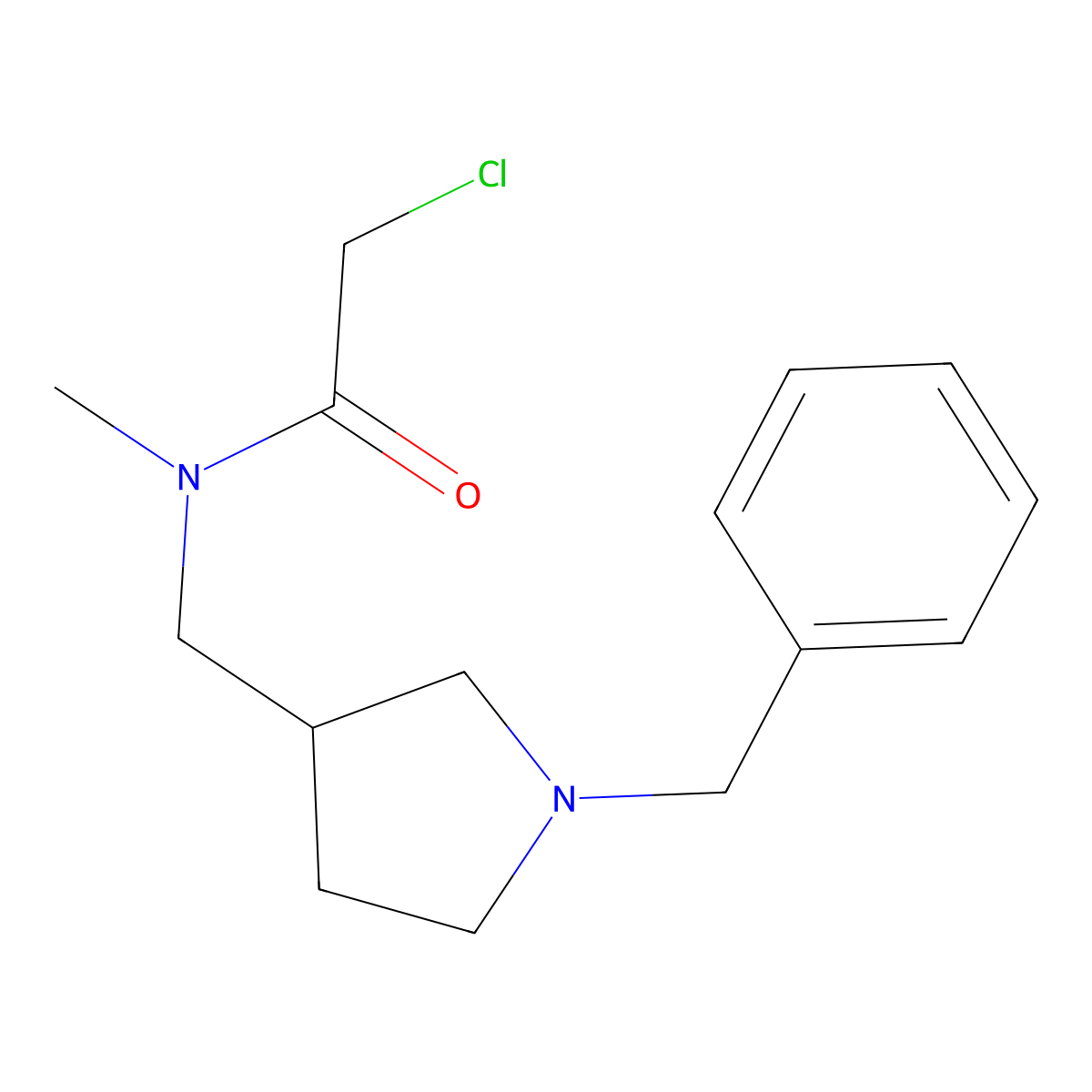 N-(1-Benzyl-pyrrolidin-3-ylmethyl)-2-chloro-N-methyl-acetamide molecular structure, CAS 1353987-50-4