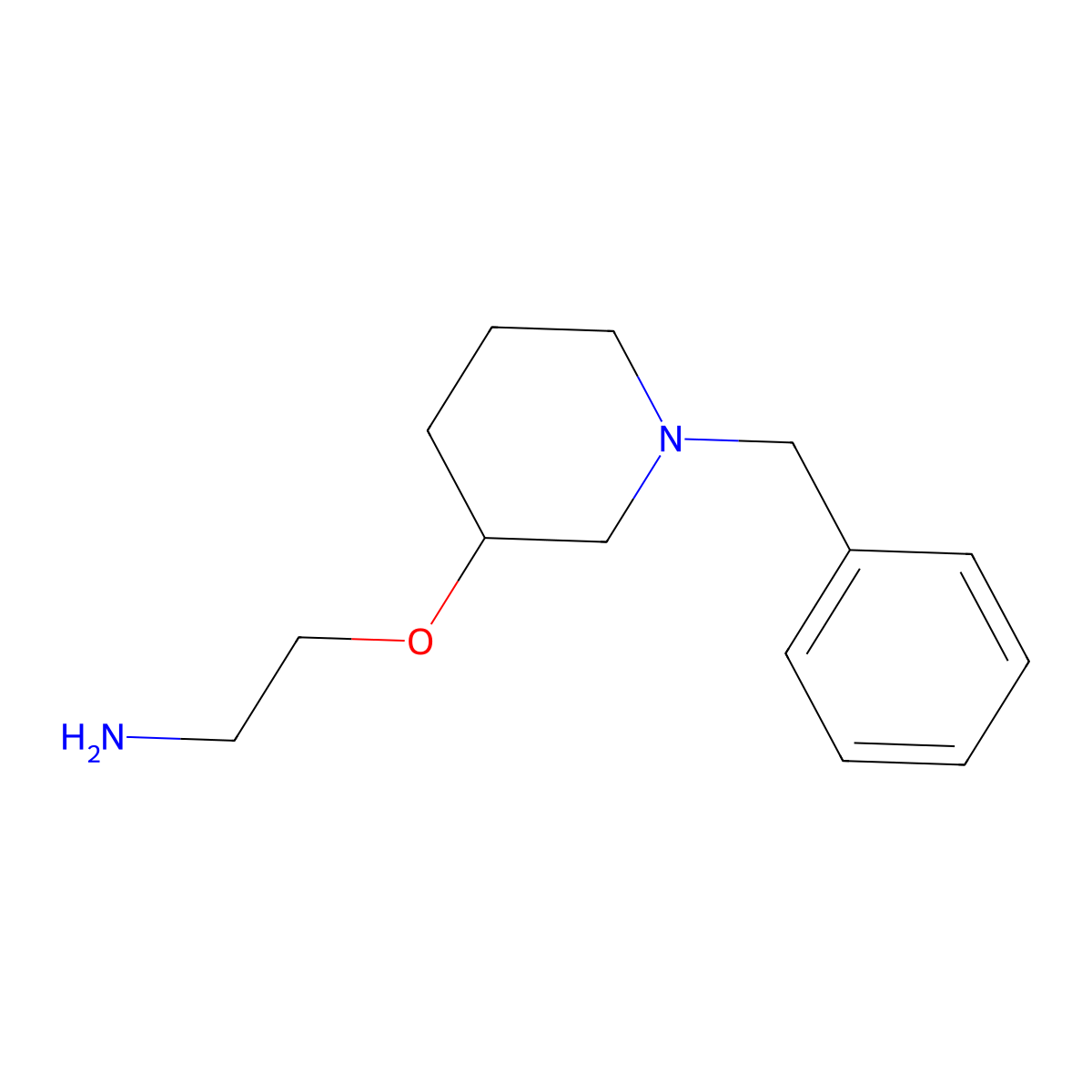 2-(1-Benzyl-piperidin-3-yloxy)-ethylamine molecular structure, CAS 1353987-86-6