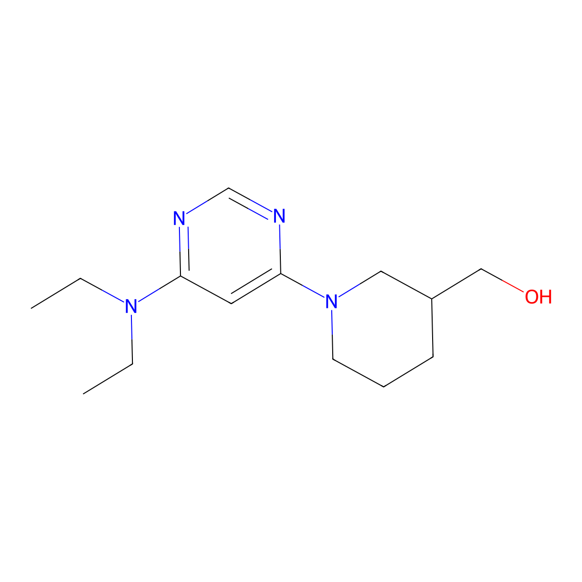 (1-(6-(Diethylamino)pyrimidin-4-yl)piperidin-3-yl)methanol molecular structure, CAS 1353987-94-6