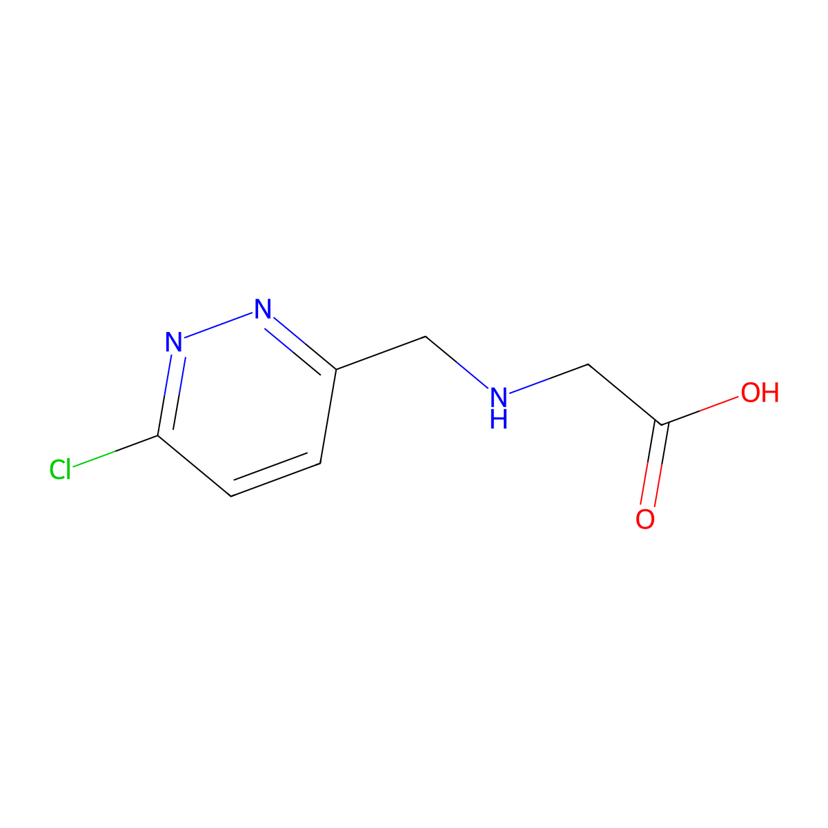 [(6-Chloro-pyridazin-3-ylmethyl)-amino]-acetic acid molecular structure, CAS 1353989-41-9