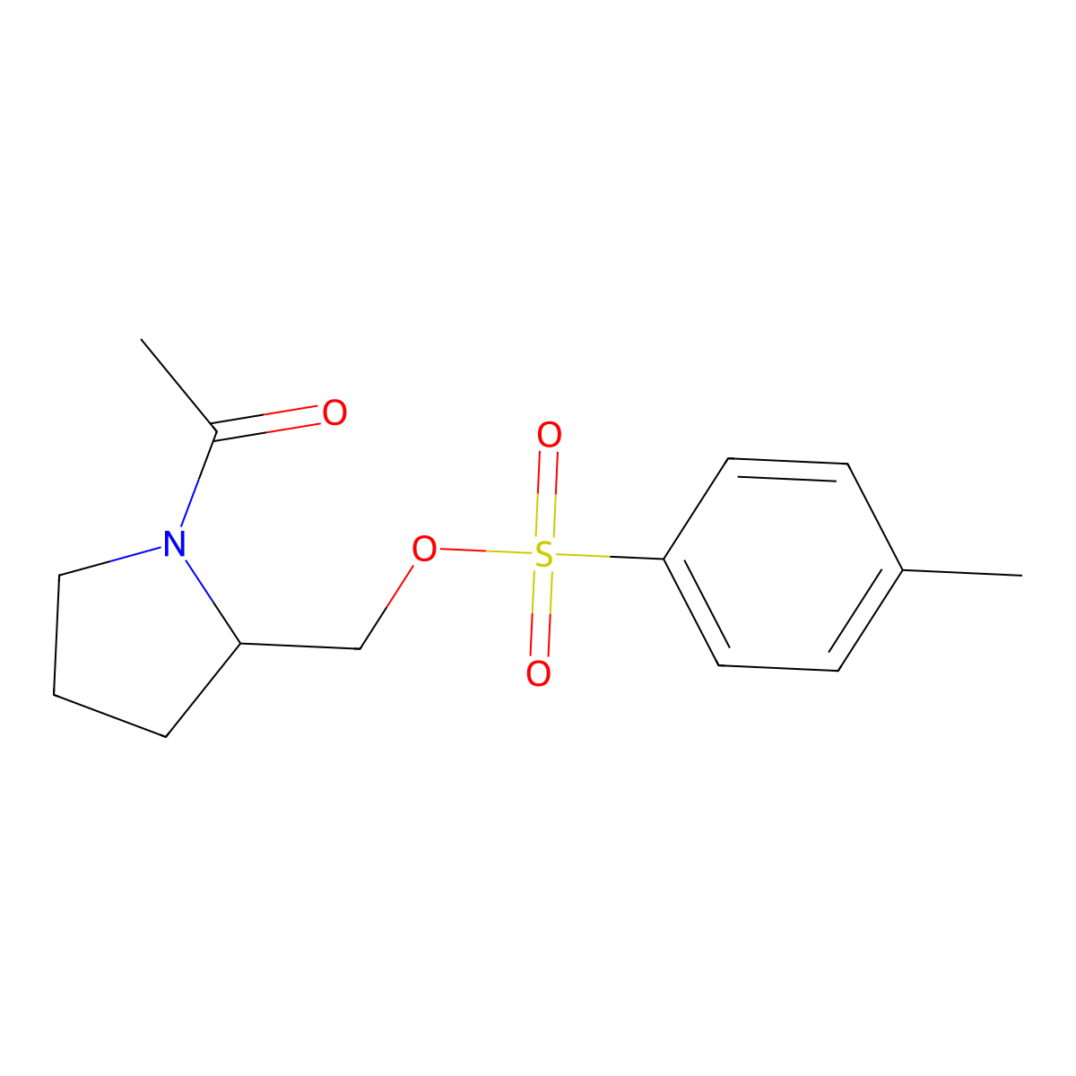 Toluene-4-sulfonic acid 1-acetyl-pyrrolidin-2-ylmethyl ester molecular structure, CAS 1353989-45-3