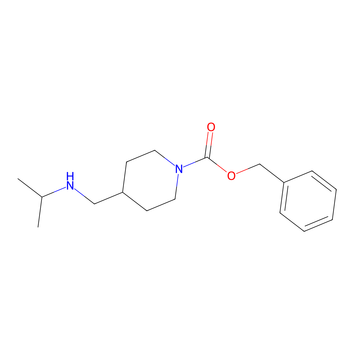 4-(Isopropylamino-methyl)-piperidine-1-carboxylic acid benzyl ester molecular structure, CAS 1353989-57-7
