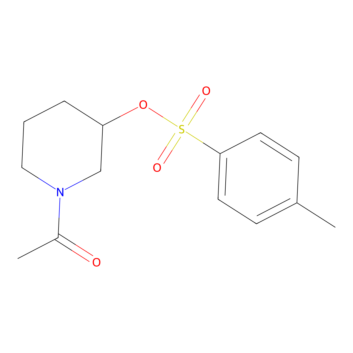 Toluene-4-sulfonic acid (R)-1-acetyl-piperidin-3-yl ester molecular structure, CAS 1353994-85-0