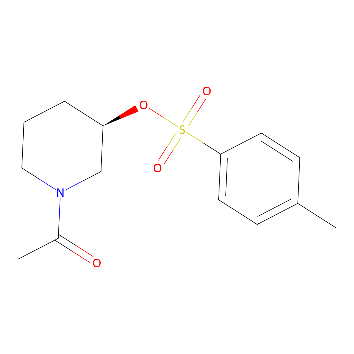 Toluene-4-sulfonic acid (R)-1-acetyl-piperidin-3-yl ester molecular structure, CAS 1353994-85-0