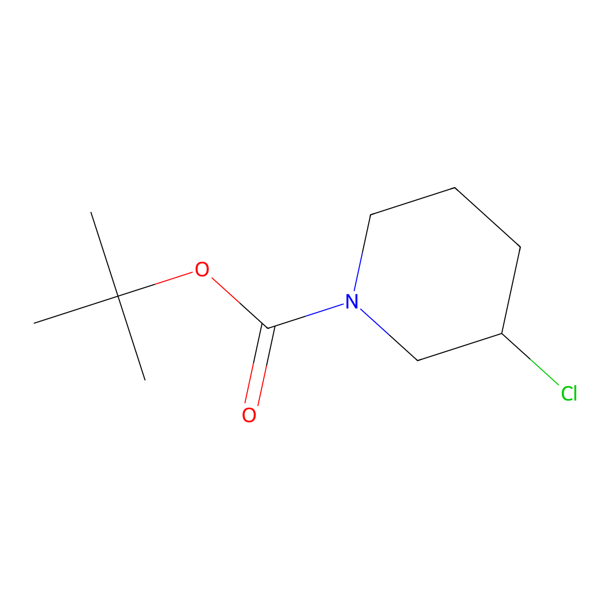 (R)-3-Chloro-piperidine-1-carboxylic acid tert-butyl ester molecular structure, CAS 1353995-32-0