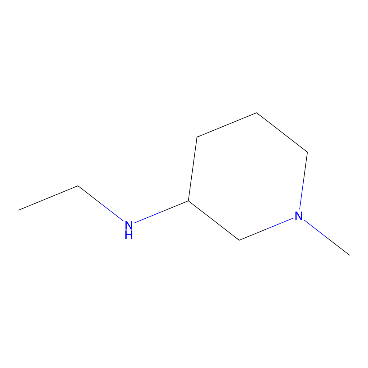 Ethyl-((S)-1-methyl-piperidin-3-yl)-amine molecular structure, CAS 1353996-48-1