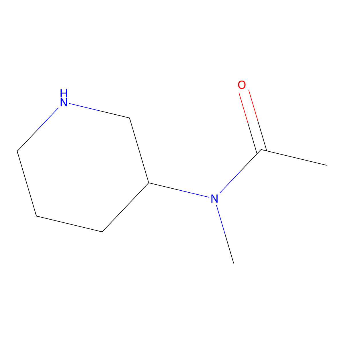 (R)-N-Methyl-N-piperidin-3-yl-acetamide molecular structure, CAS 1353996-92-5