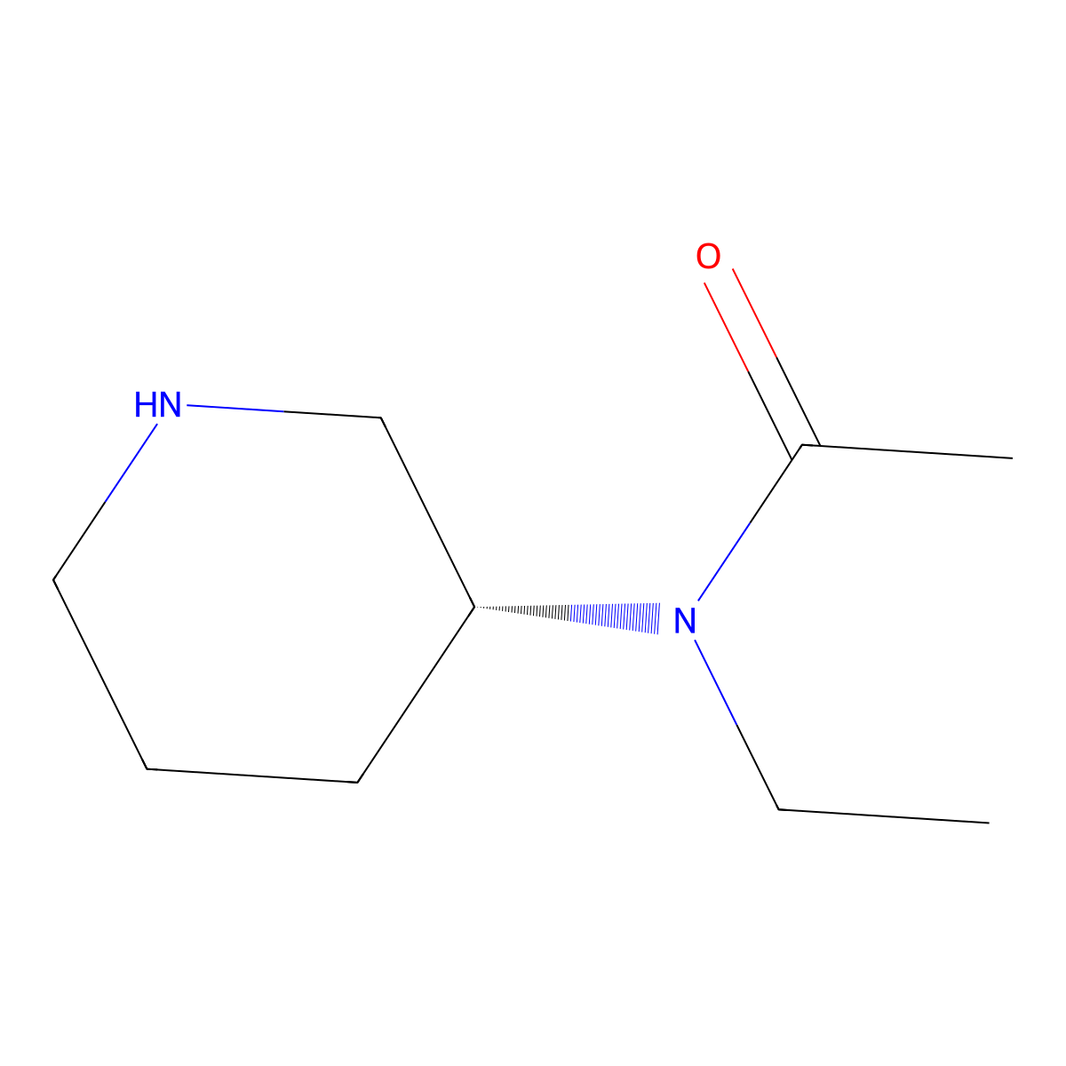 (R)-N-Ethyl-N-(piperidin-3-yl)acetamide molecular structure, CAS 1353997-06-4