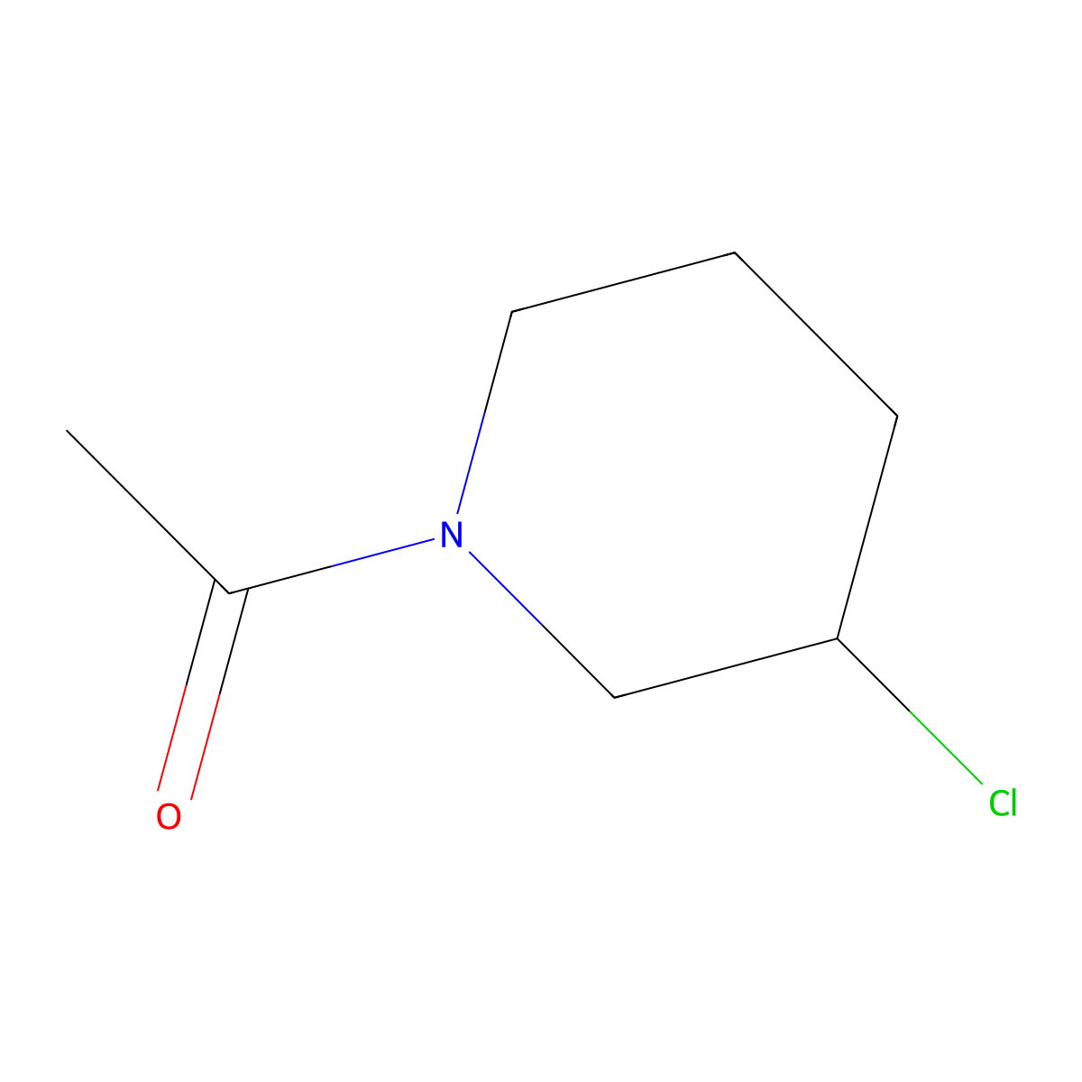 1-((S)-3-Chloro-piperidin-1-yl)-ethanone molecular structure, CAS 1353997-31-5