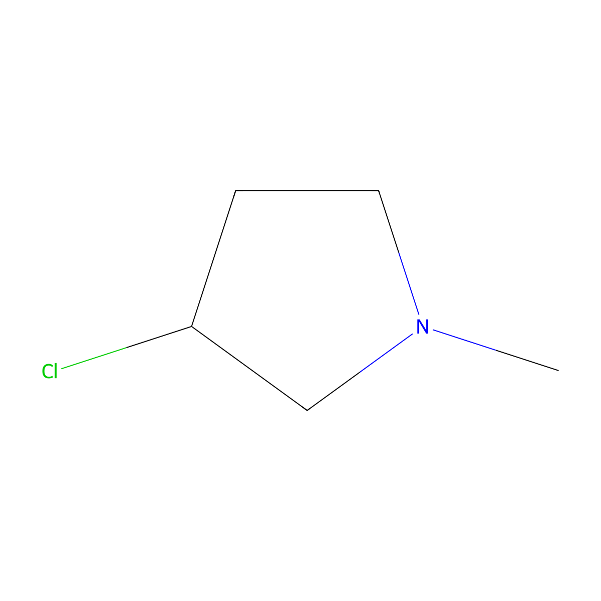 (S)-3-Chloro-1-methylpyrrolidine molecular structure, CAS 1353997-39-3