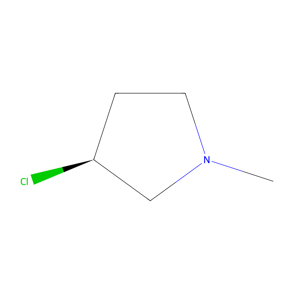 (S)-3-Chloro-1-methylpyrrolidine molecular structure, CAS 1353997-39-3