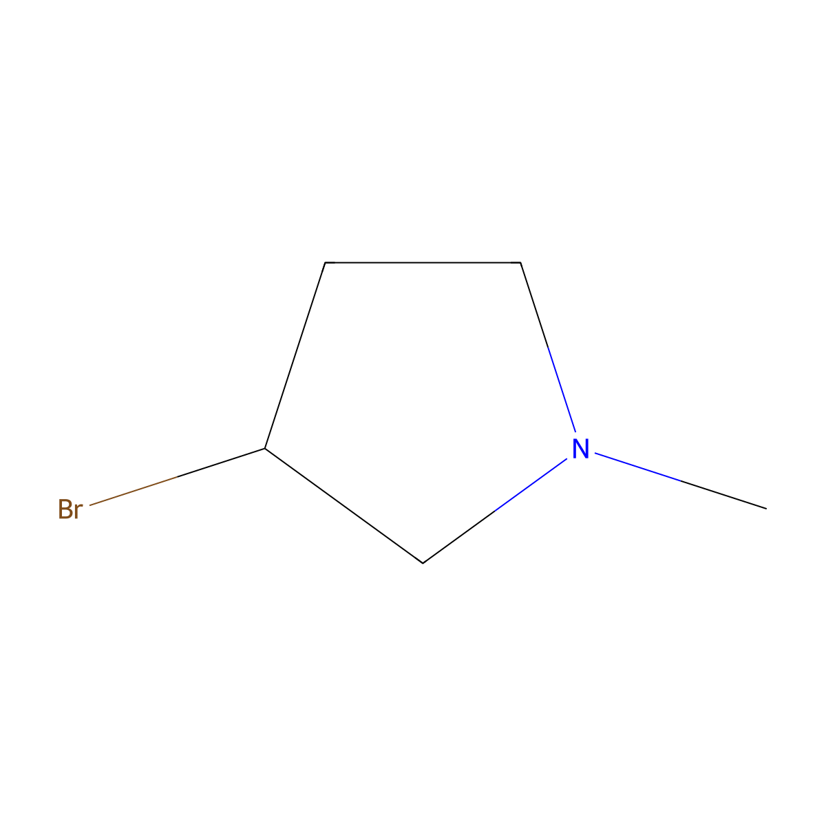 (R)-3-Bromo-1-methylpyrrolidine molecular structure, CAS 1353997-56-4