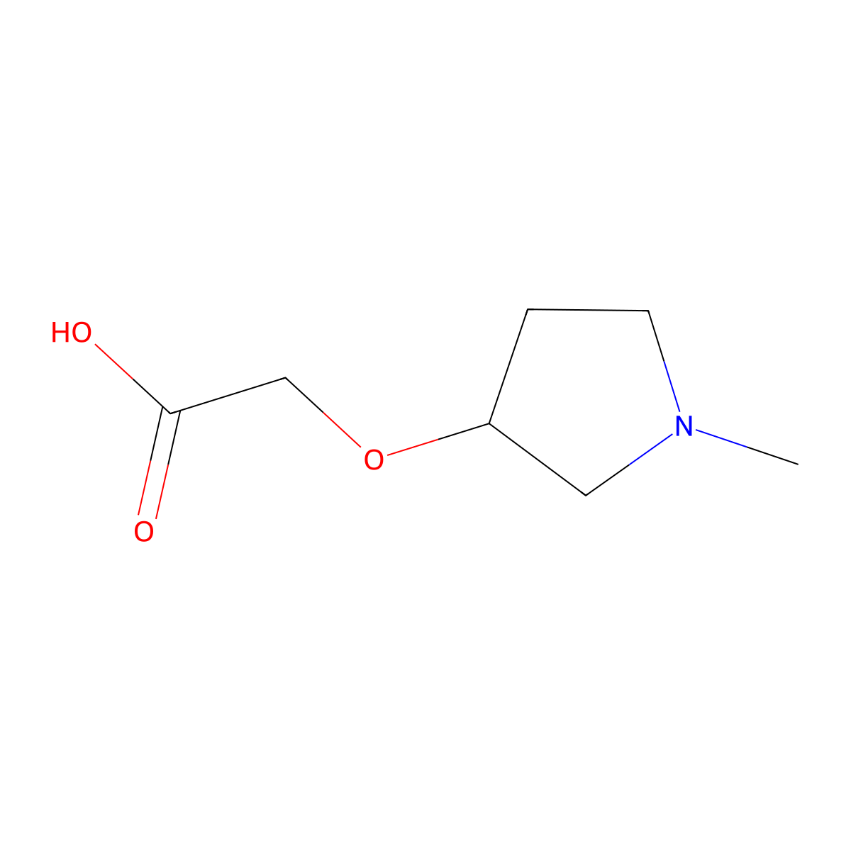 (S)-2-((1-Methylpyrrolidin-3-yl)oxy)acetic acid molecular structure, CAS 1353998-08-9