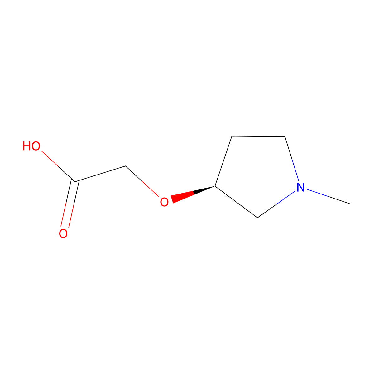 (S)-2-((1-Methylpyrrolidin-3-yl)oxy)acetic acid molecular structure, CAS 1353998-08-9