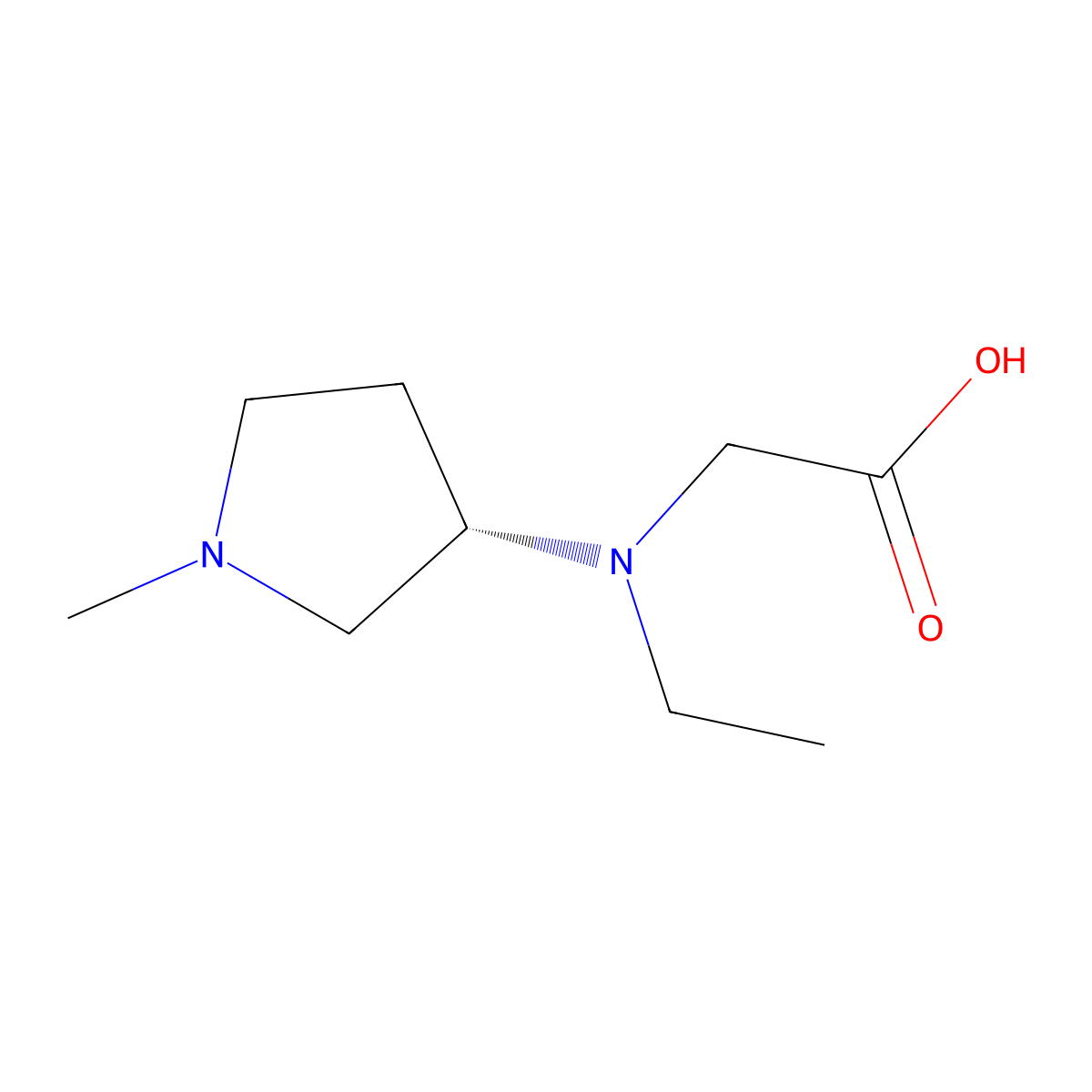 [Ethyl-((S)-1-methyl-pyrrolidin-3-yl)-amino]-acetic acid molecular structure, CAS 1353998-31-8