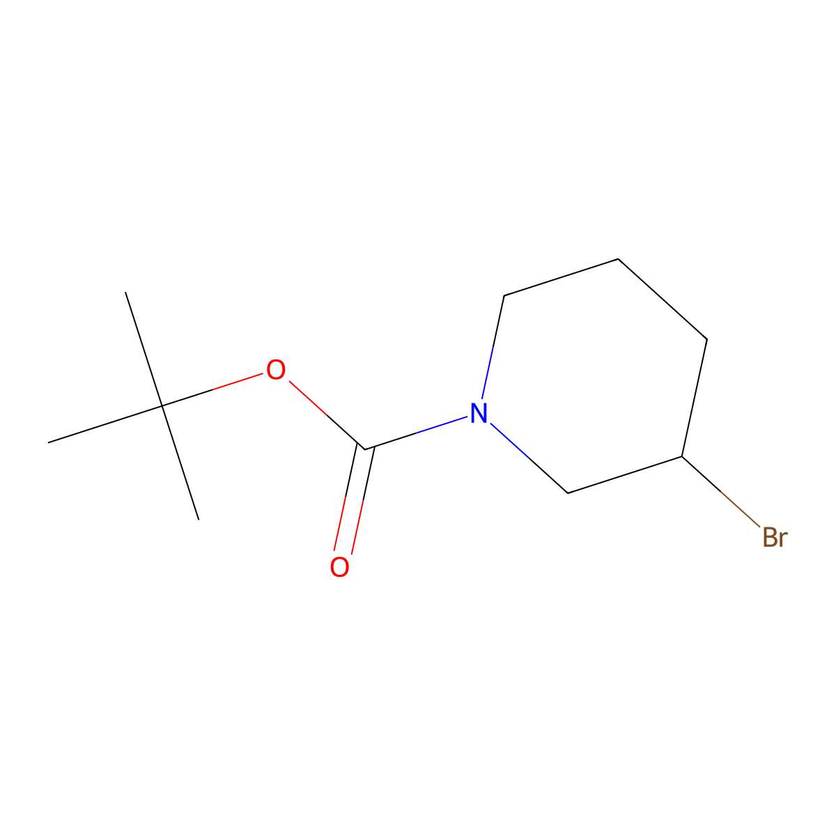 (R)-tert-Butyl 3-bromopiperidine-1-carboxylate molecular structure, CAS 1354000-03-5