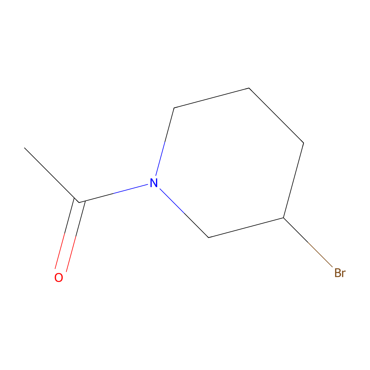 1-((S)-3-Bromo-piperidin-1-yl)-ethanone molecular structure, CAS 1354000-27-3
