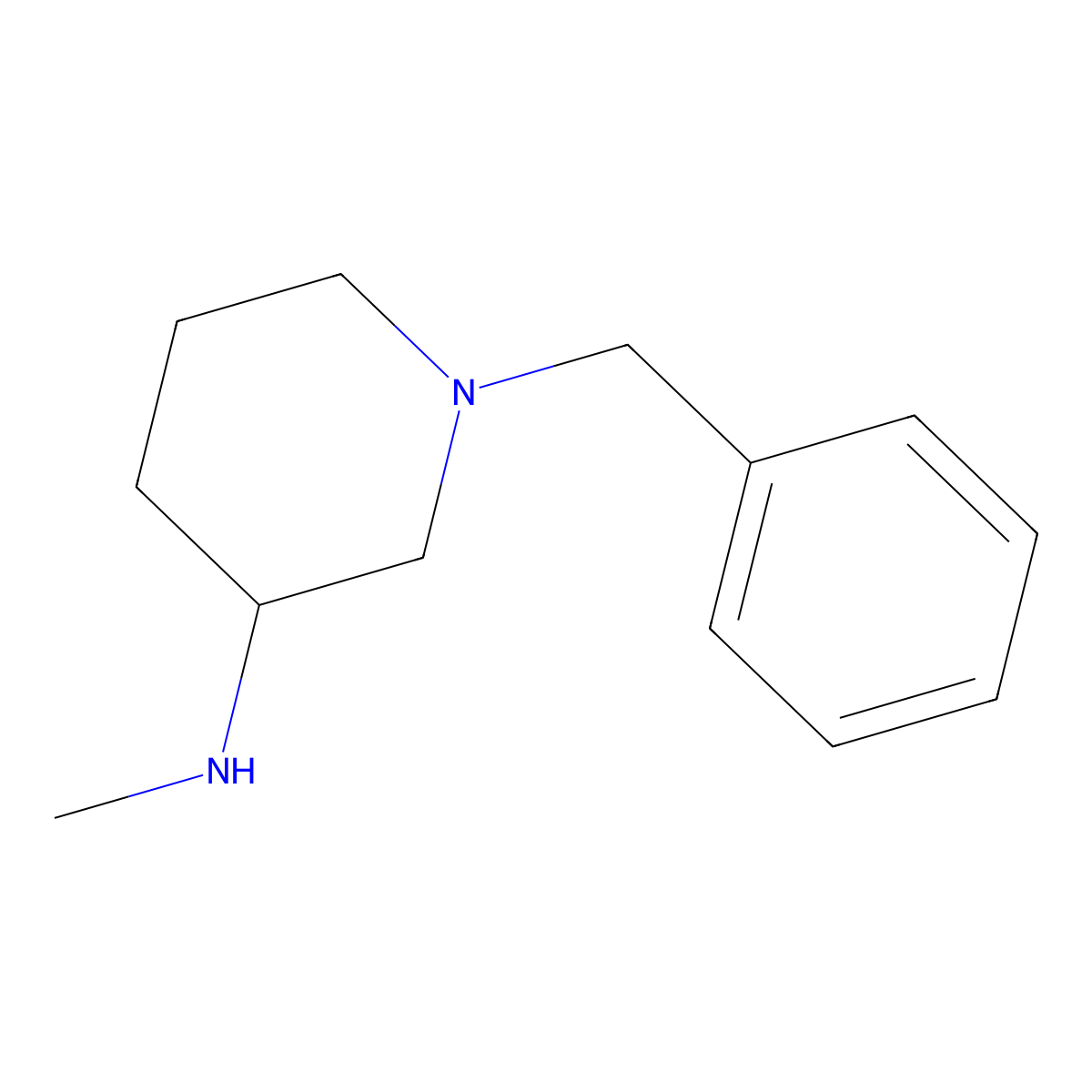 (S)-1-benzyl-N-methylpiperidin-3-amine molecular structure, CAS 1354001-42-5