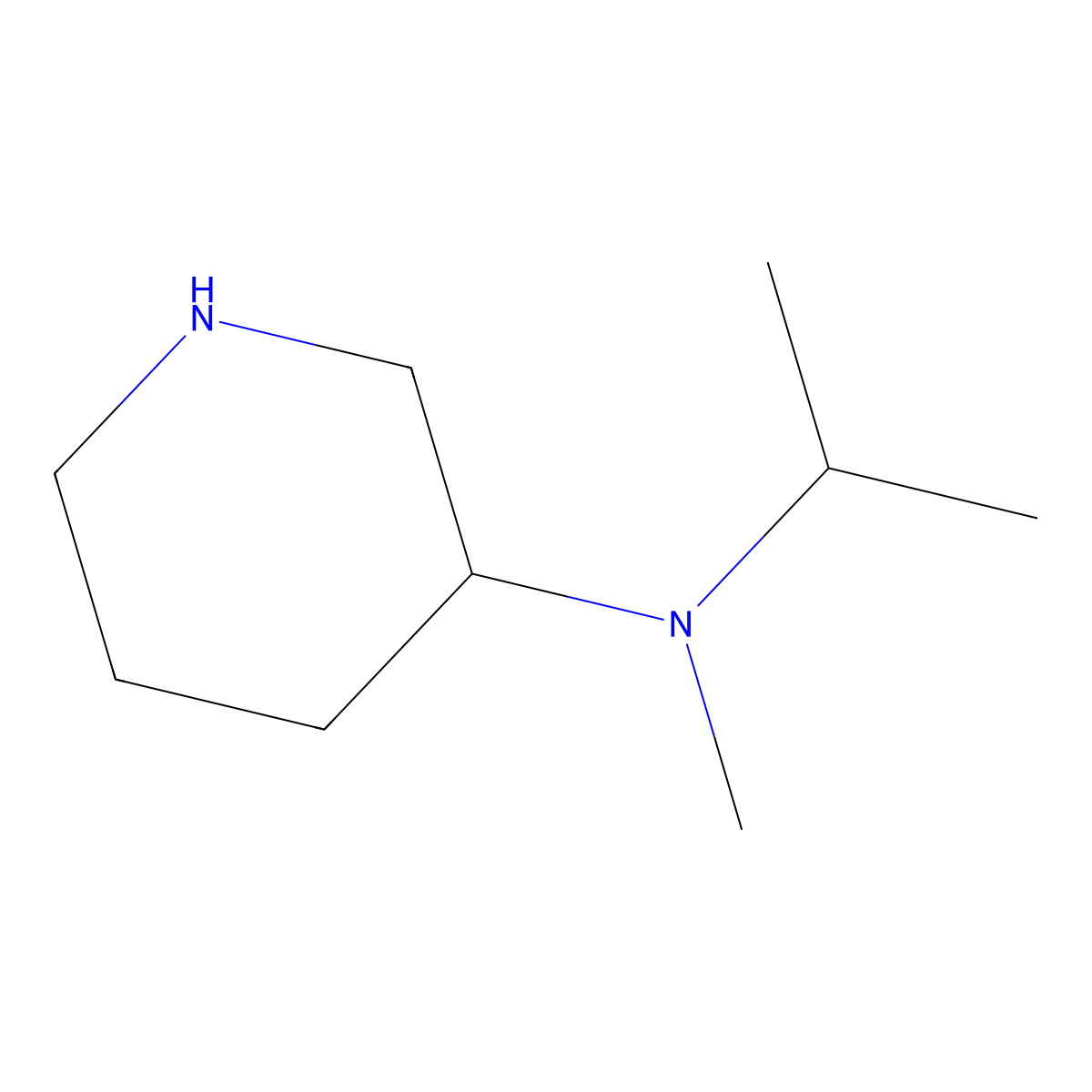 Isopropyl-methyl-(S)-piperidin-3-yl-amine molecular structure, CAS 1354002-15-5