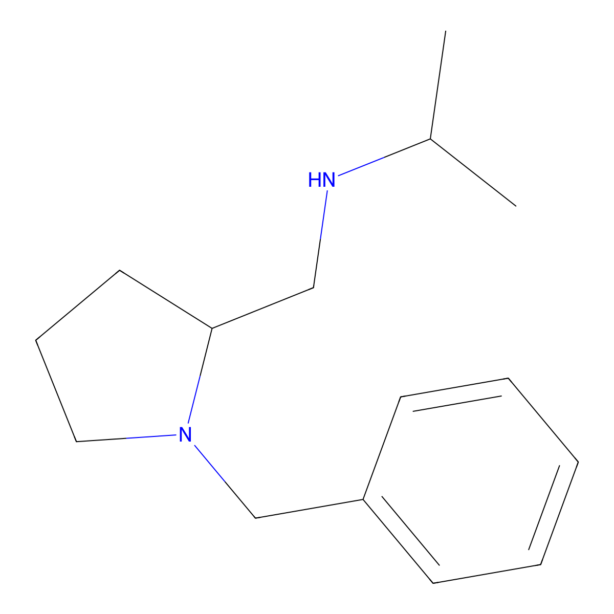 (S)-N-((1-Benzylpyrrolidin-2-yl)methyl)propan-2-amine molecular structure, CAS 1354003-78-3