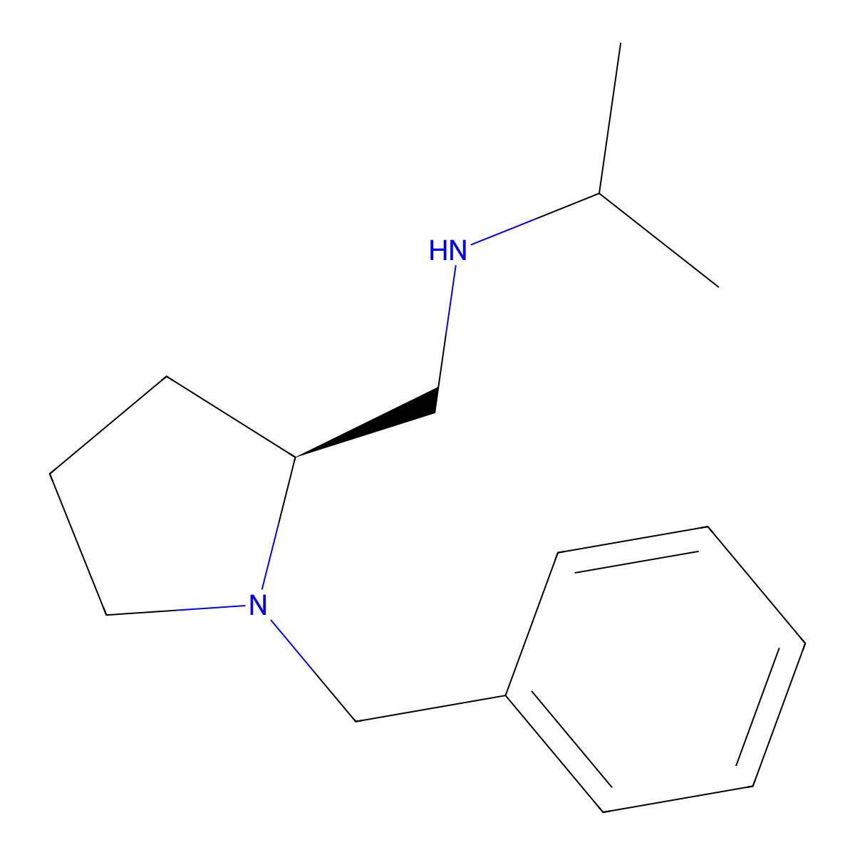 (S)-N-((1-Benzylpyrrolidin-2-yl)methyl)propan-2-amine molecular structure, CAS 1354003-78-3