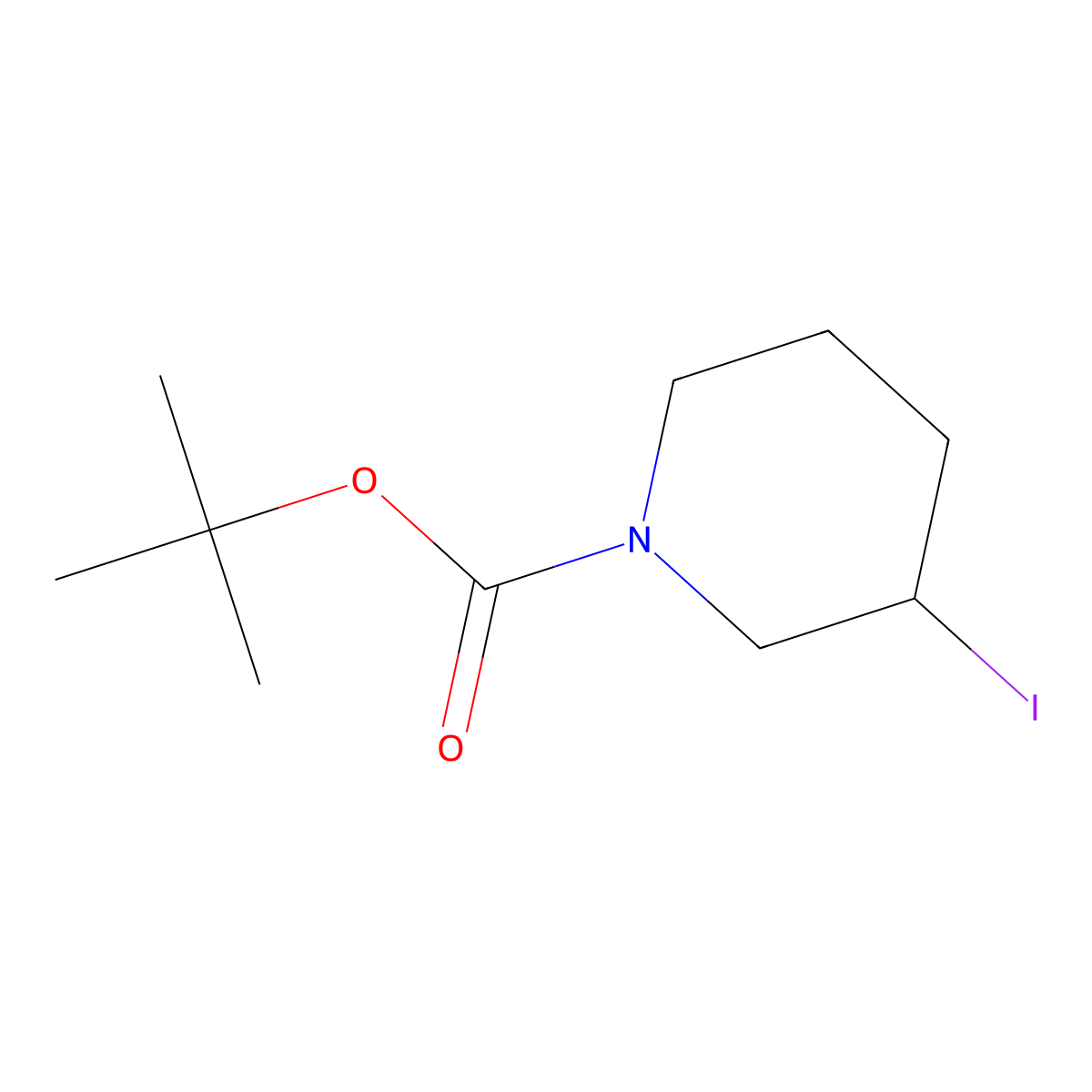 (S)-tert-Butyl 3-iodopiperidine-1-carboxylate molecular structure, CAS 1354004-63-9