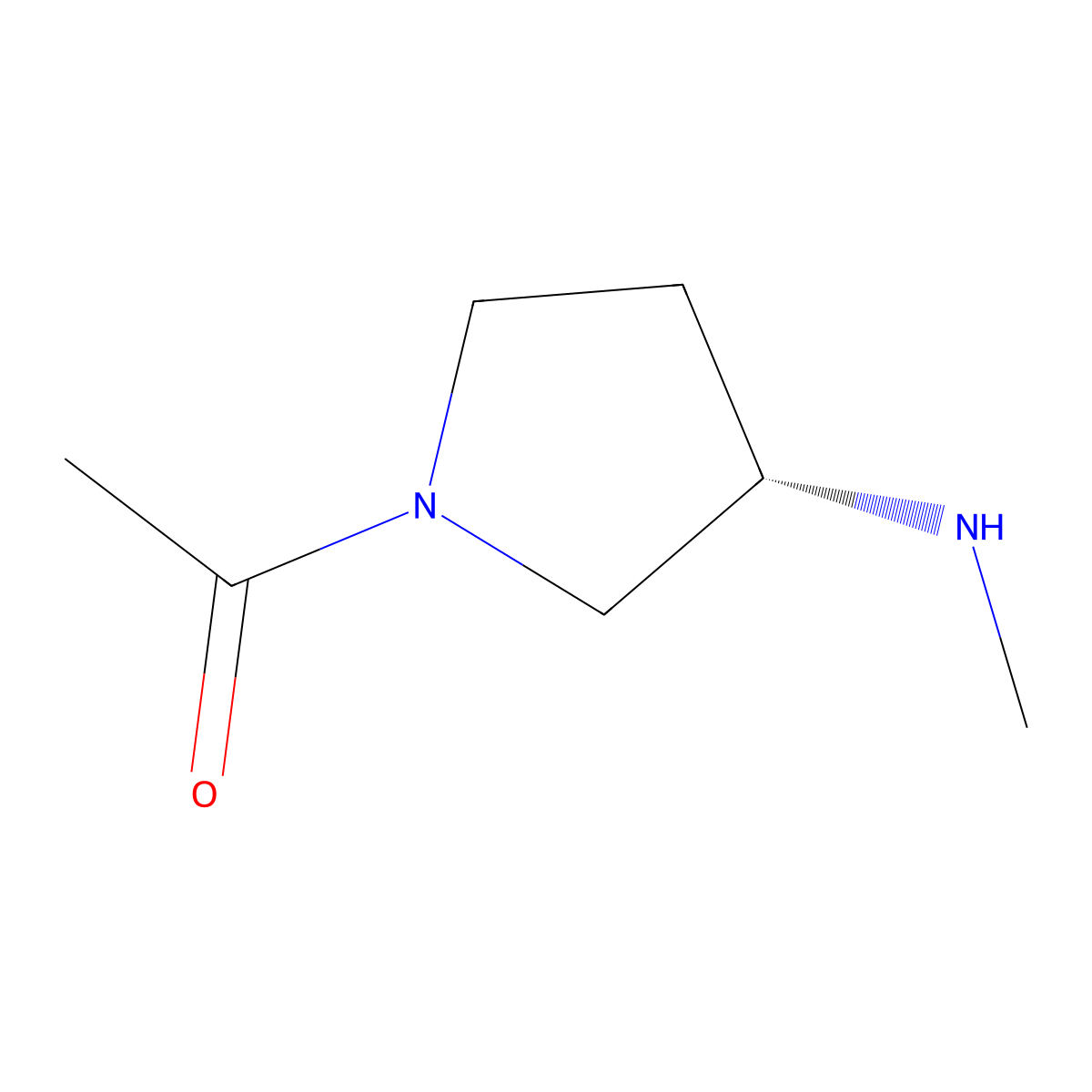 (S)-1-(3-(Methylamino)pyrrolidin-1-yl)ethanone molecular structure, CAS 1354009-37-2