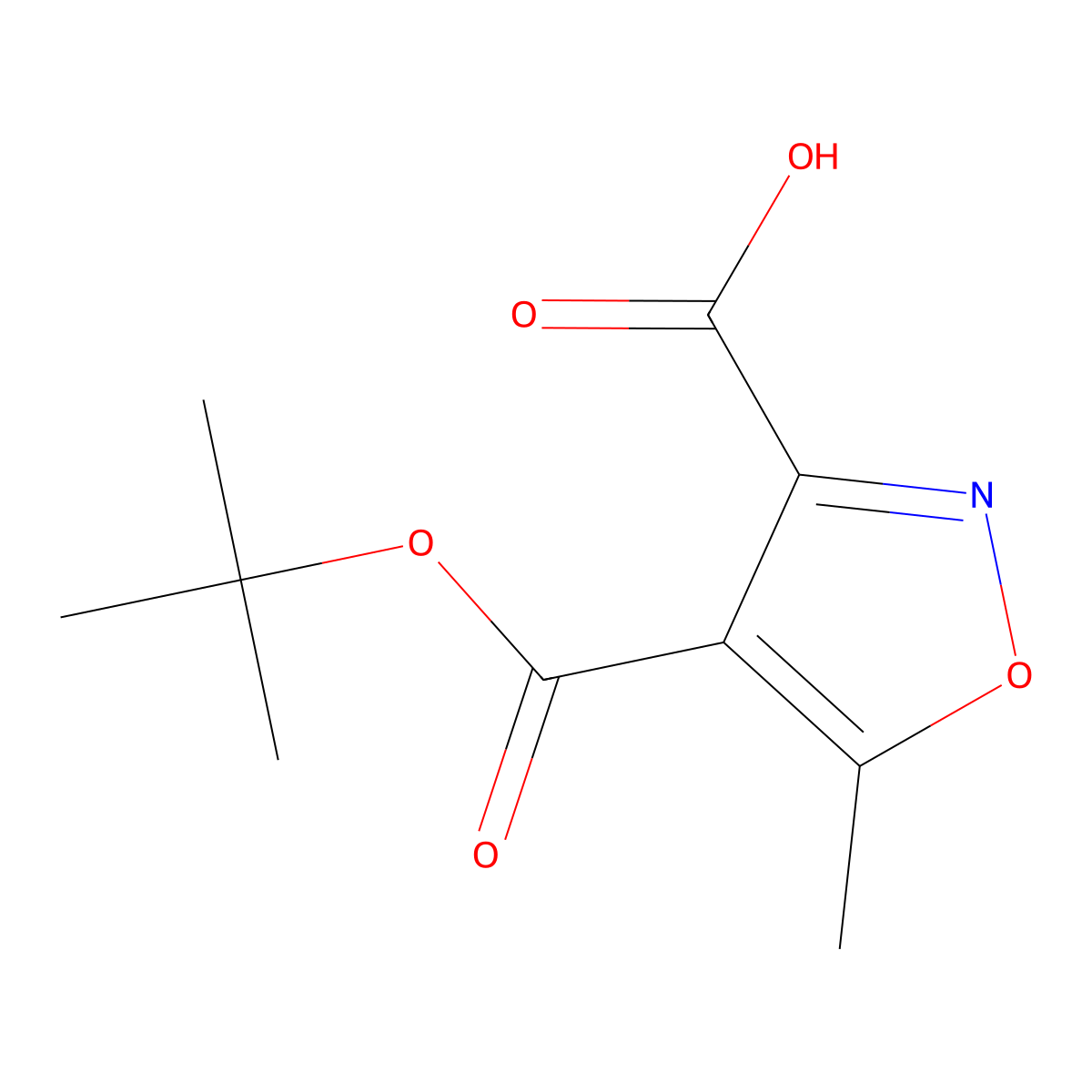 4-(tert-Butoxycarbonyl)-5-methylisoxazole-3-carboxylic acid molecular structure, CAS 135401-79-5