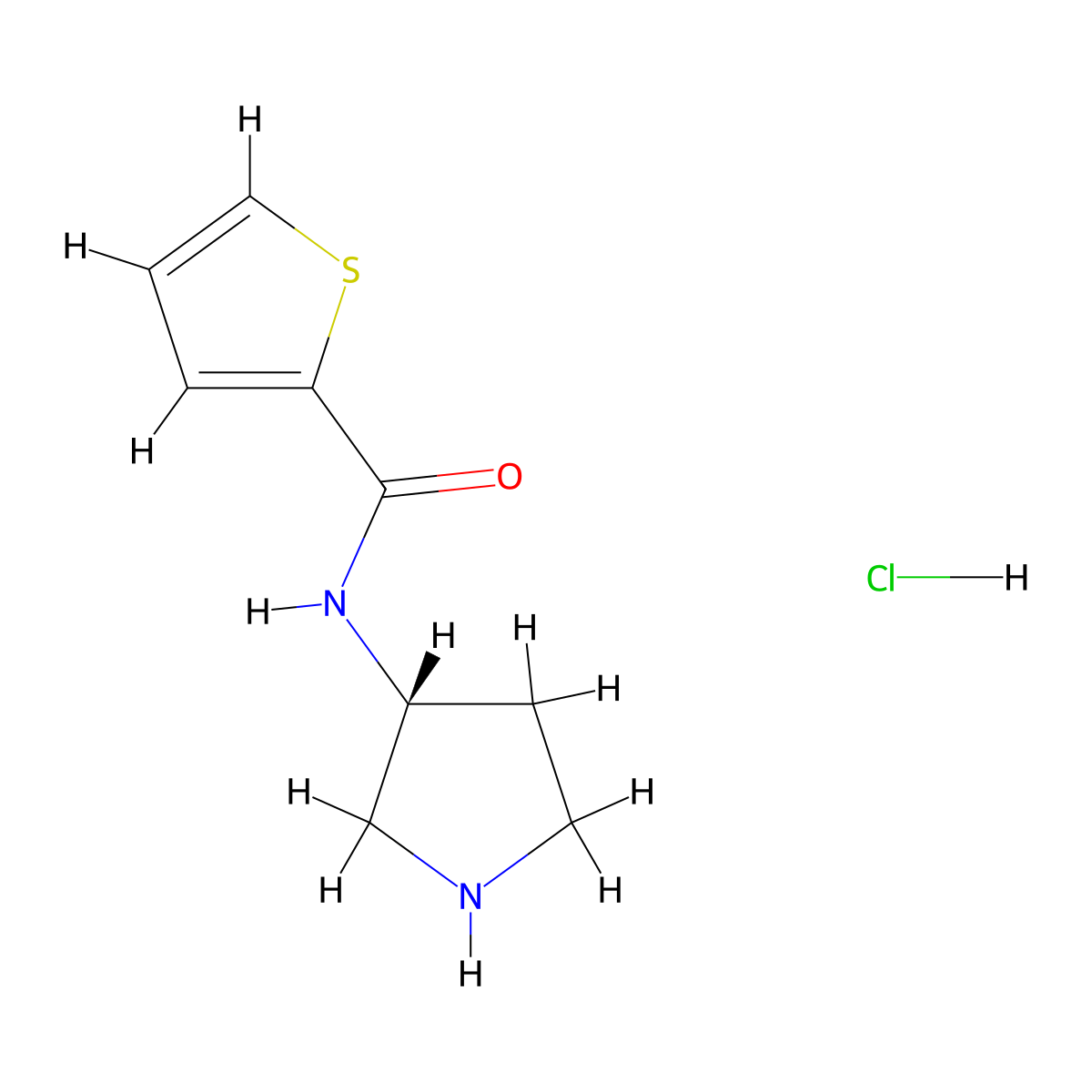 (R)-N-(Pyrrolidin-3-yl)thiophene-2-carboxamide hydrochloride molecular structure, CAS 1354010-59-5