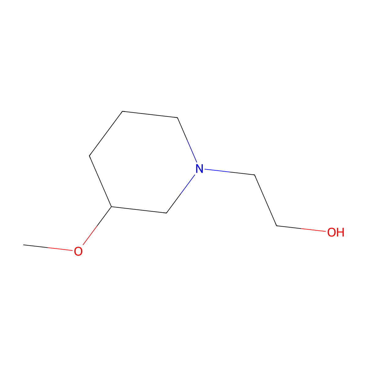 2-((S)-3-Methoxy-piperidin-1-yl)-ethanol molecular structure, CAS 1354010-81-3