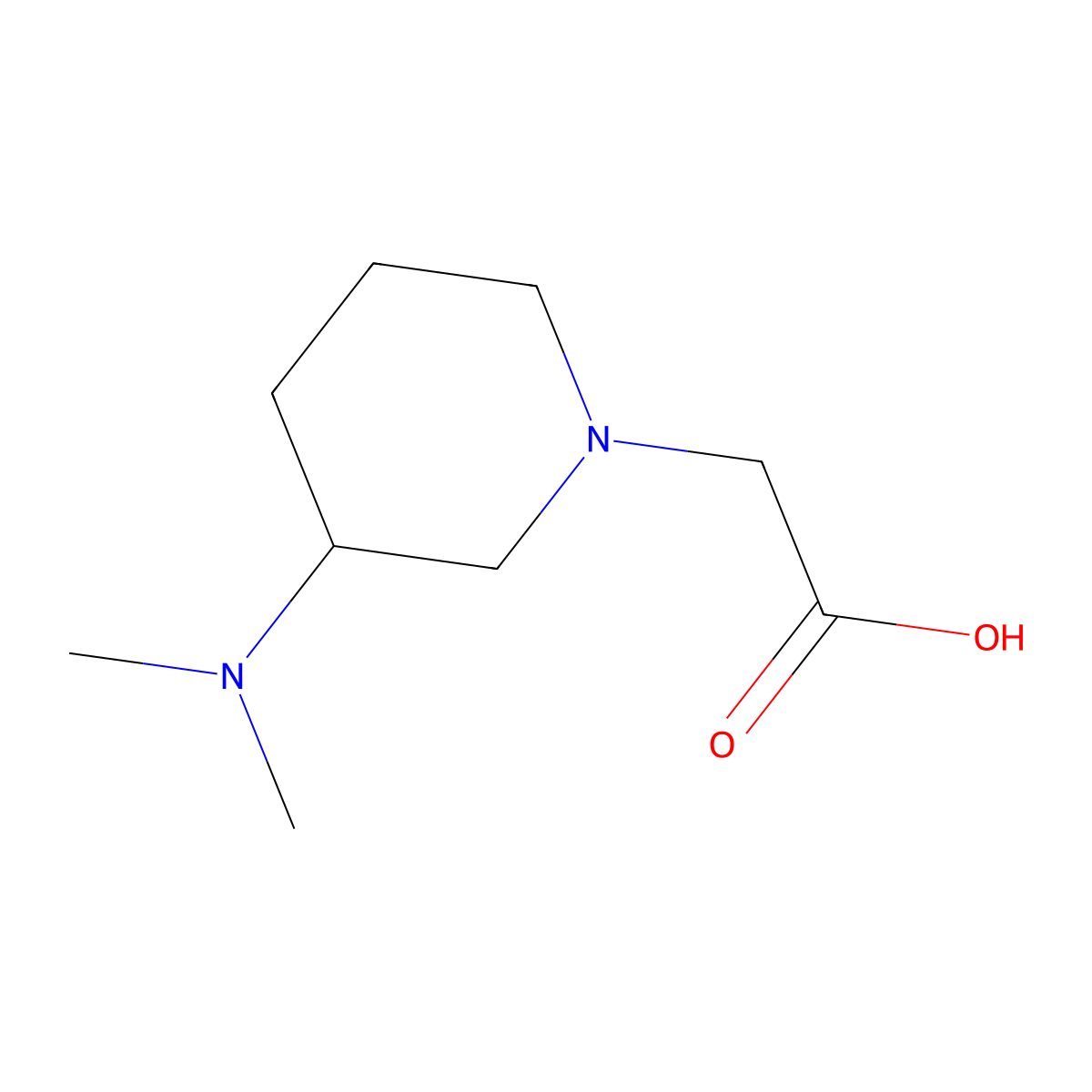 (S)-2-(3-(Dimethylamino)piperidin-1-yl)acetic acid molecular structure, CAS 1354011-03-2