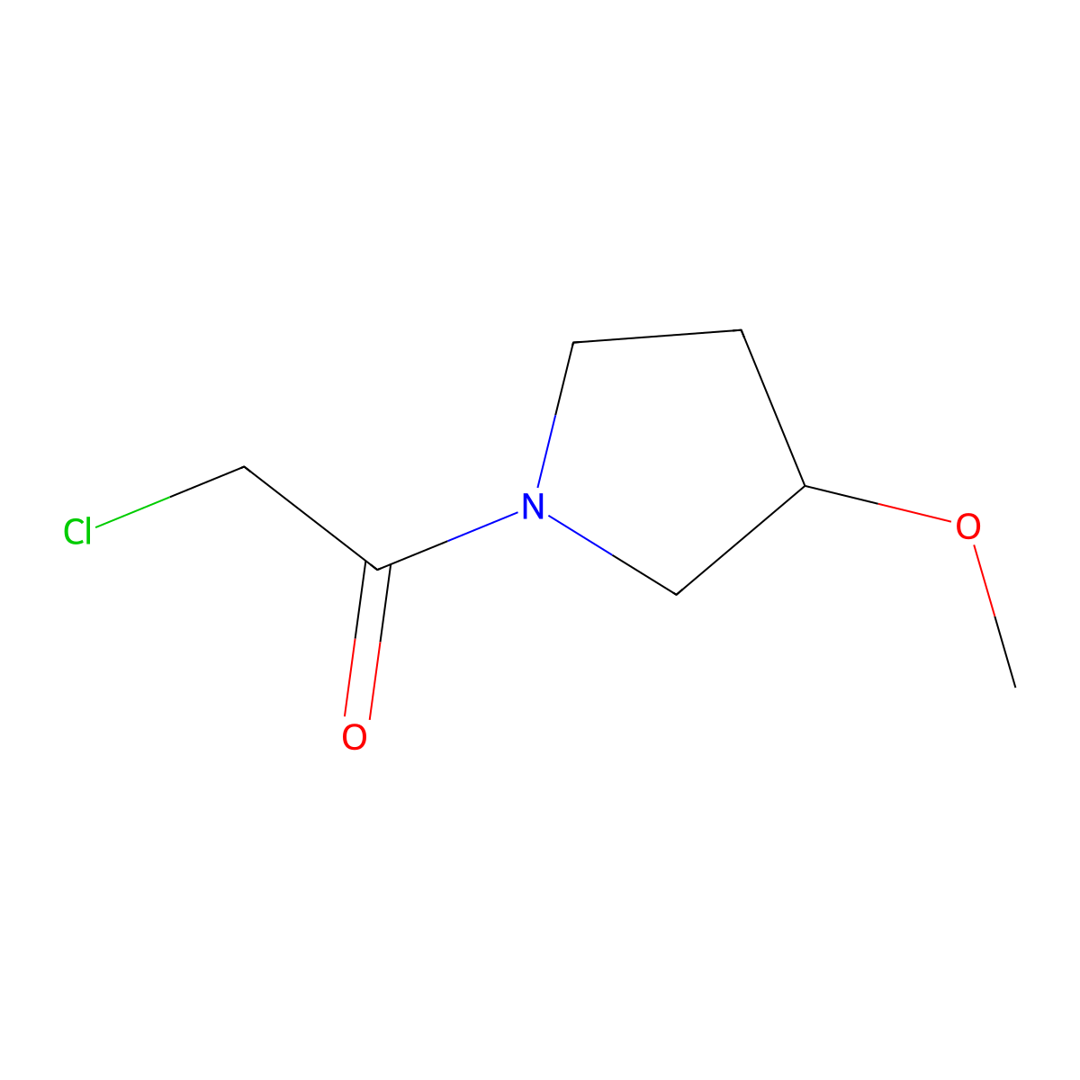 (S)-2-Chloro-1-(3-methoxypyrrolidin-1-yl)ethanone molecular structure, CAS 1354011-24-7