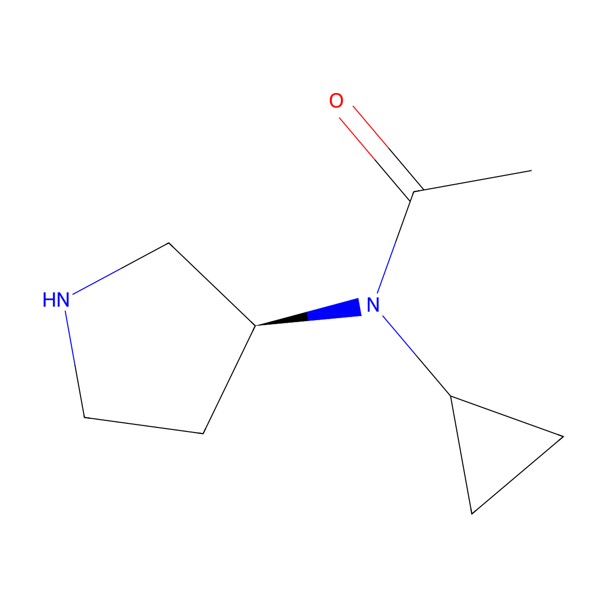 (S)-N-Cyclopropyl-N-(pyrrolidin-3-yl)acetamide molecular structure, CAS 1354011-47-4