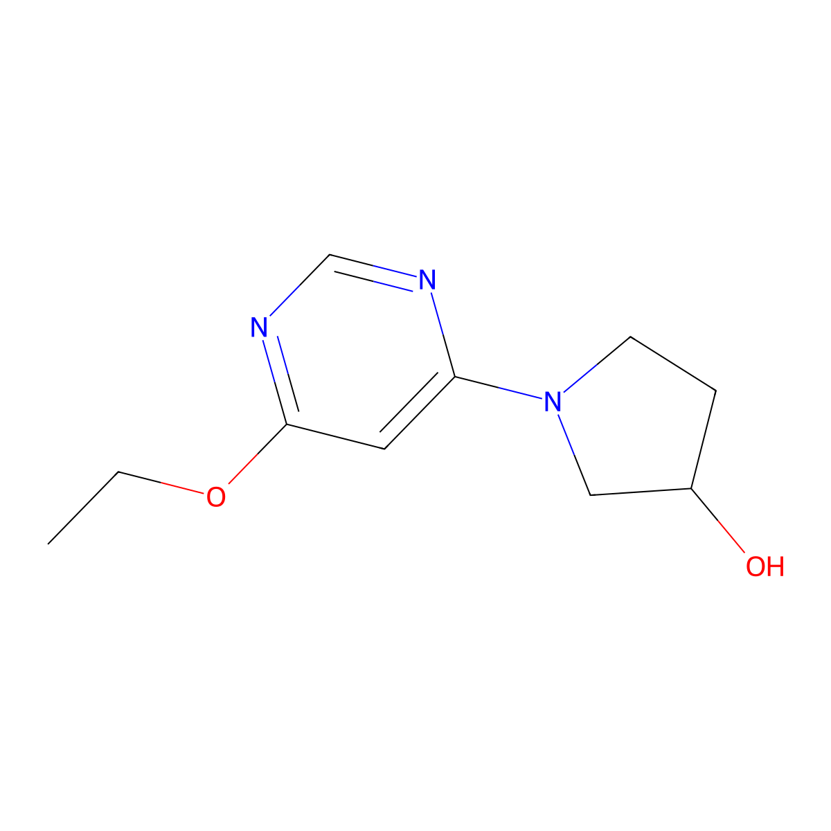 (S)-1-(6-Ethoxypyrimidin-4-yl)pyrrolidin-3-ol molecular structure, CAS 1354011-84-9