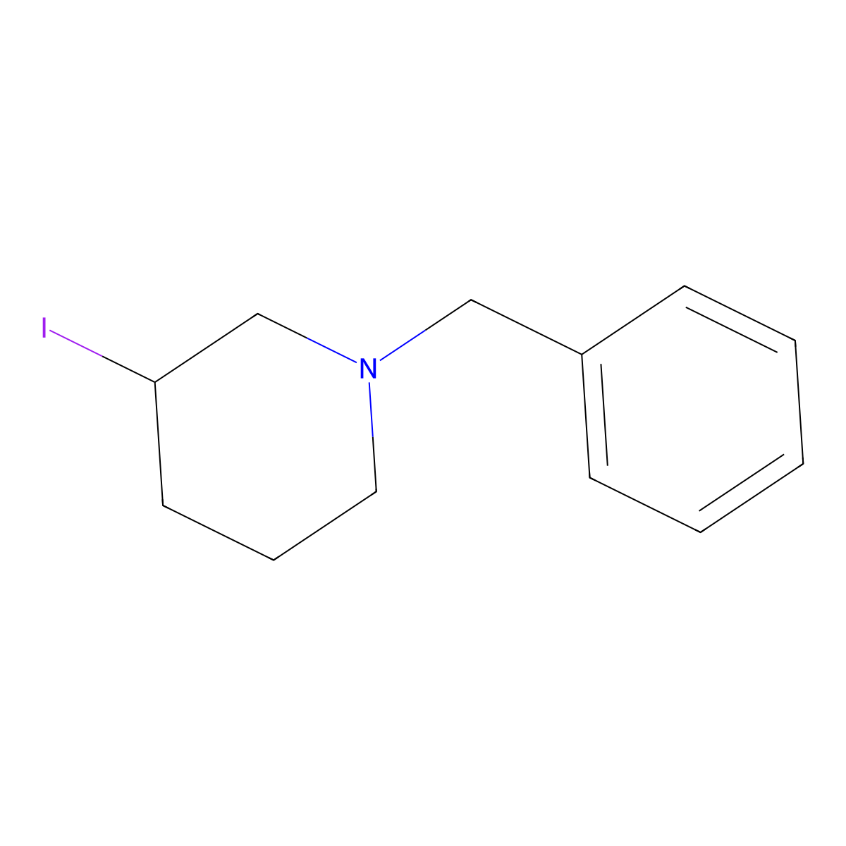 (S)-1-Benzyl-3-Iodopiperidine molecular structure, CAS 1354017-24-5