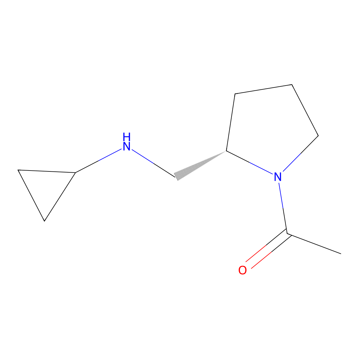 1-((S)-2-Cyclopropylaminomethyl-pyrrolidin-1-yl)-ethanone molecular structure, CAS 1354017-48-3