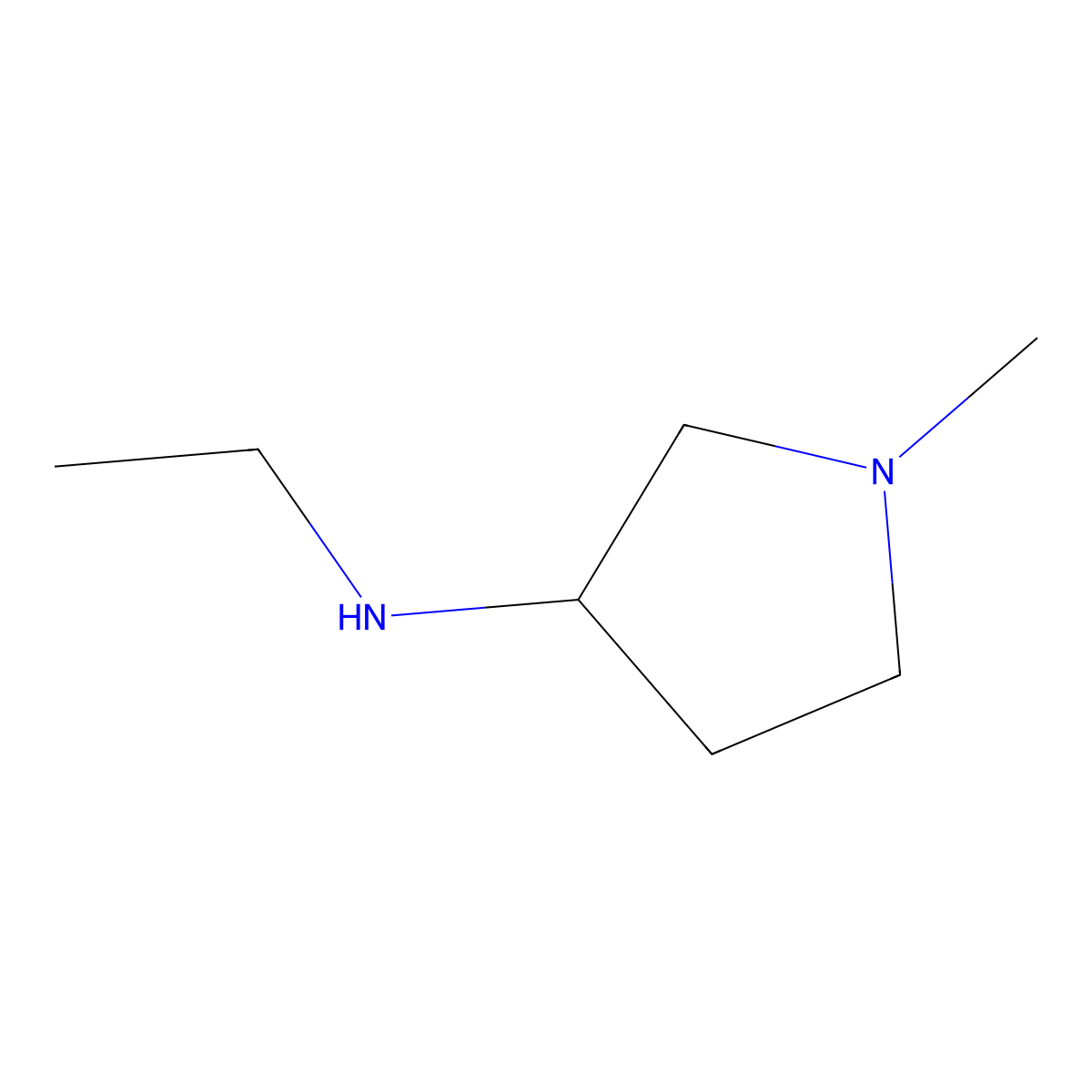 Ethyl-((S)-1-methyl-pyrrolidin-3-yl)-amine molecular structure, CAS 1354017-51-8