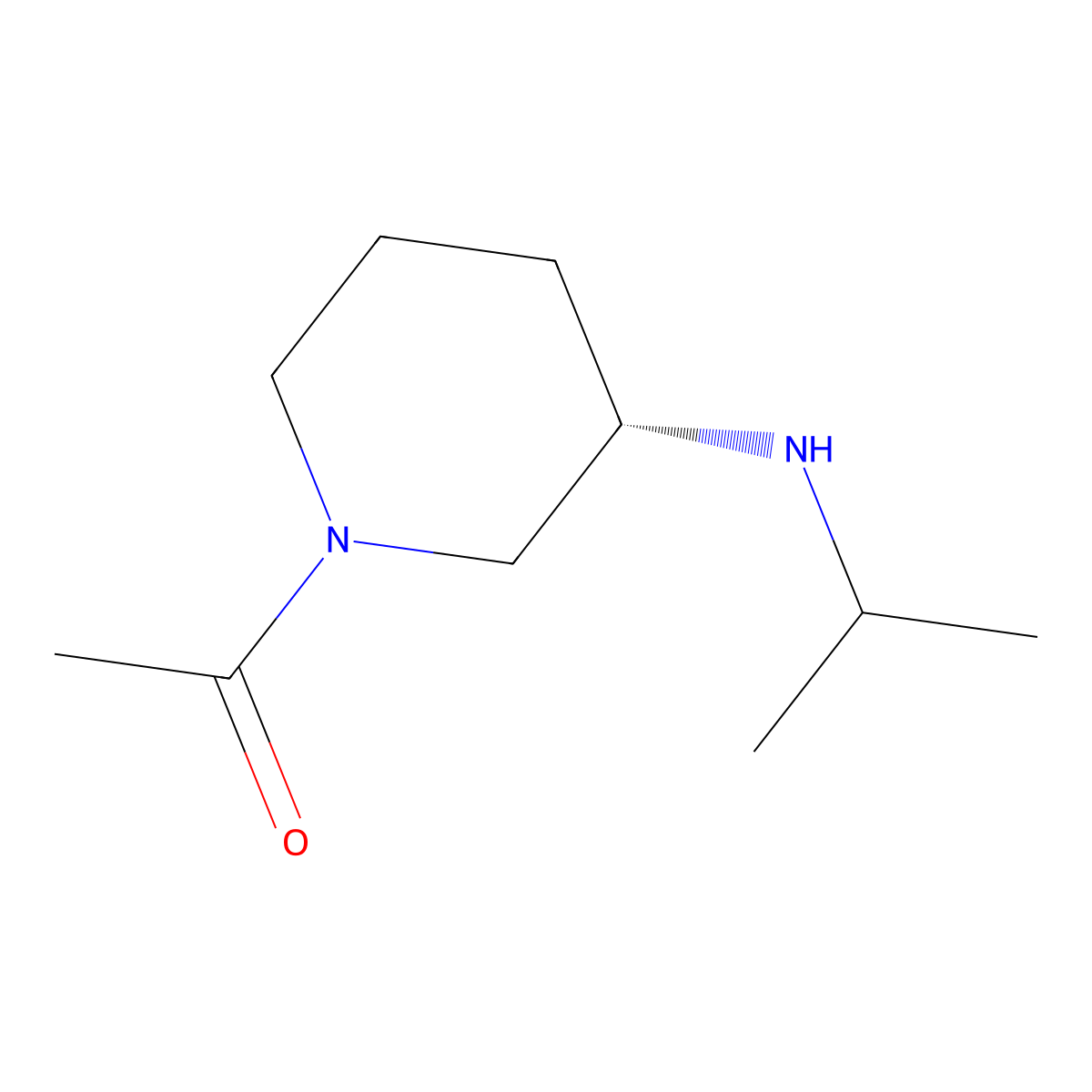 1-((S)-3-Isopropylamino-piperidin-1-yl)-ethanone molecular structure, CAS 1354018-14-6