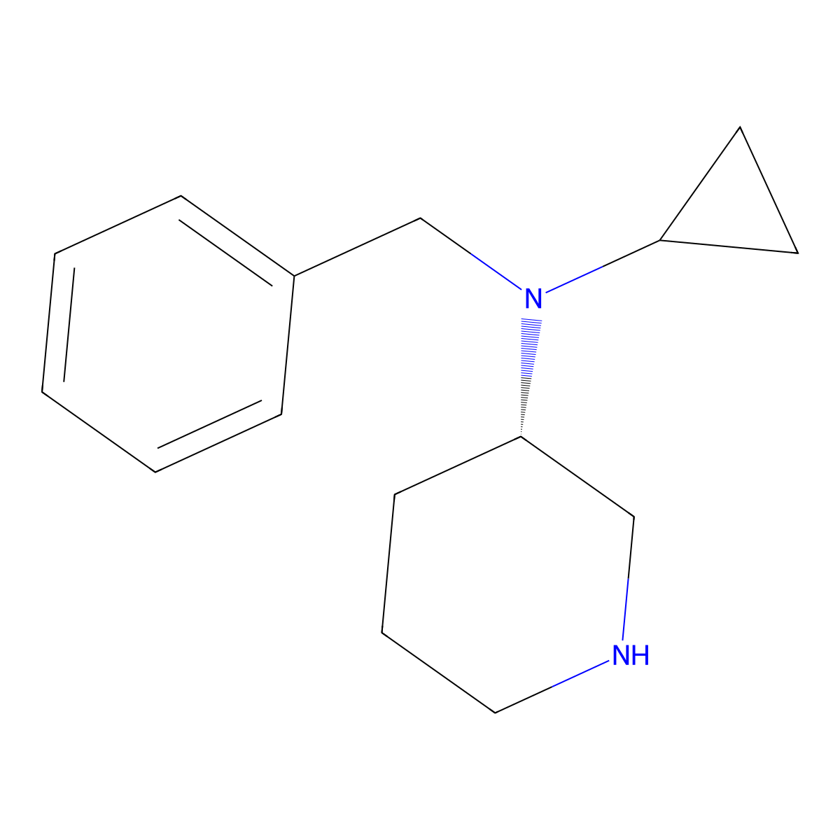 (S)-N-Benzyl-N-cyclopropylpiperidin-3-amine molecular structure, CAS 1354018-41-9