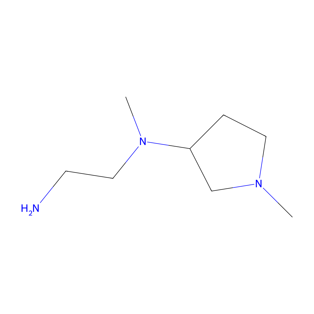 (R)-N1-Methyl-N1-(1-methylpyrrolidin-3-yl)ethane-1,2-diamine molecular structure, CAS 1354019-29-6