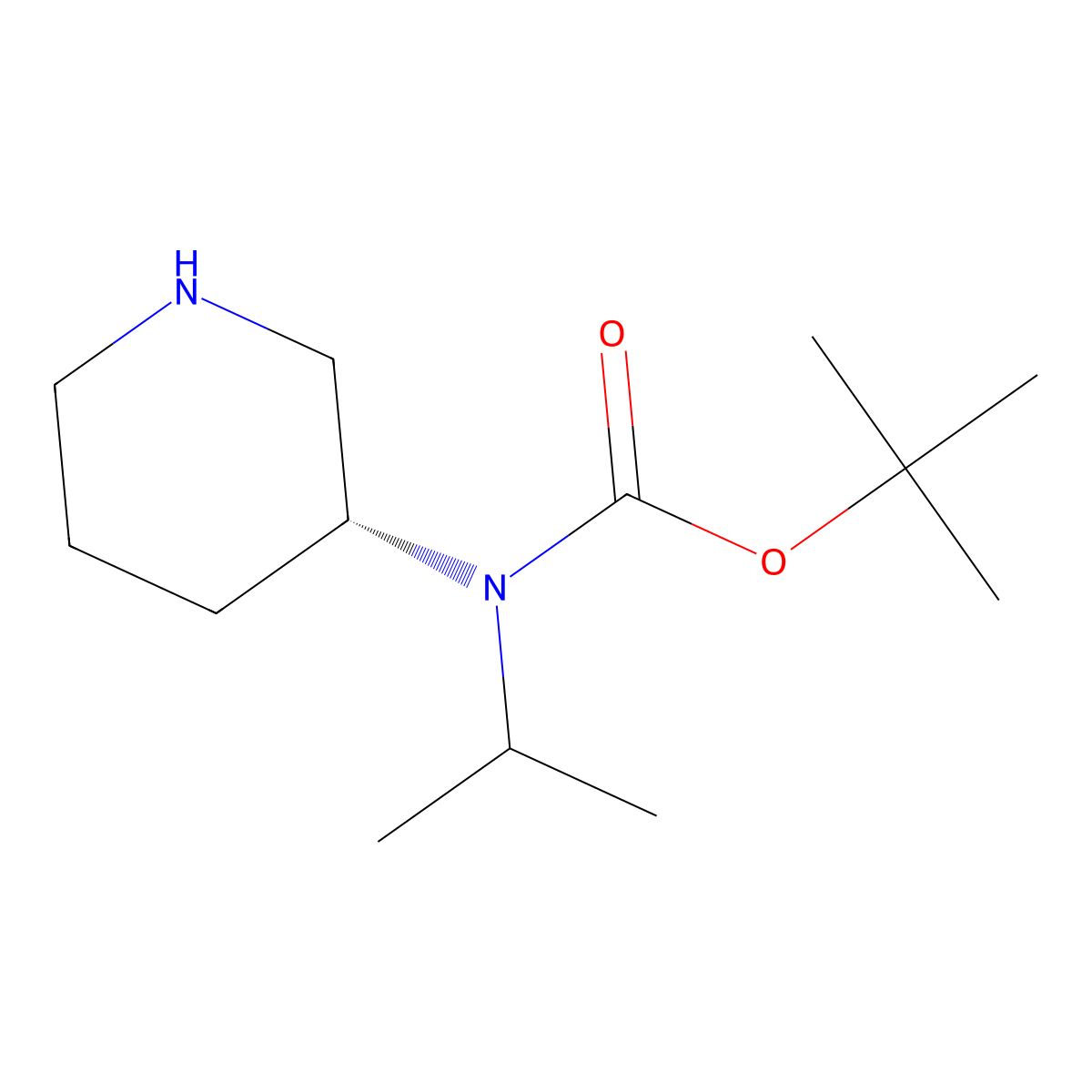 Isopropyl-(R)-piperidin-3-yl-carbamic acid tert-butyl ester molecular structure, CAS 1354019-35-4