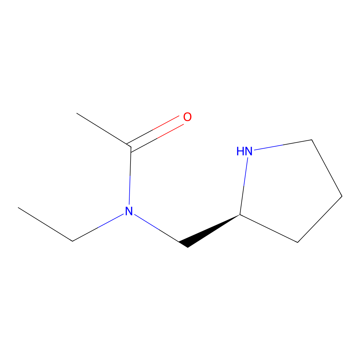 (S)-N-Ethyl-N-(pyrrolidin-2-ylmethyl)acetamide molecular structure, CAS 1354019-41-2