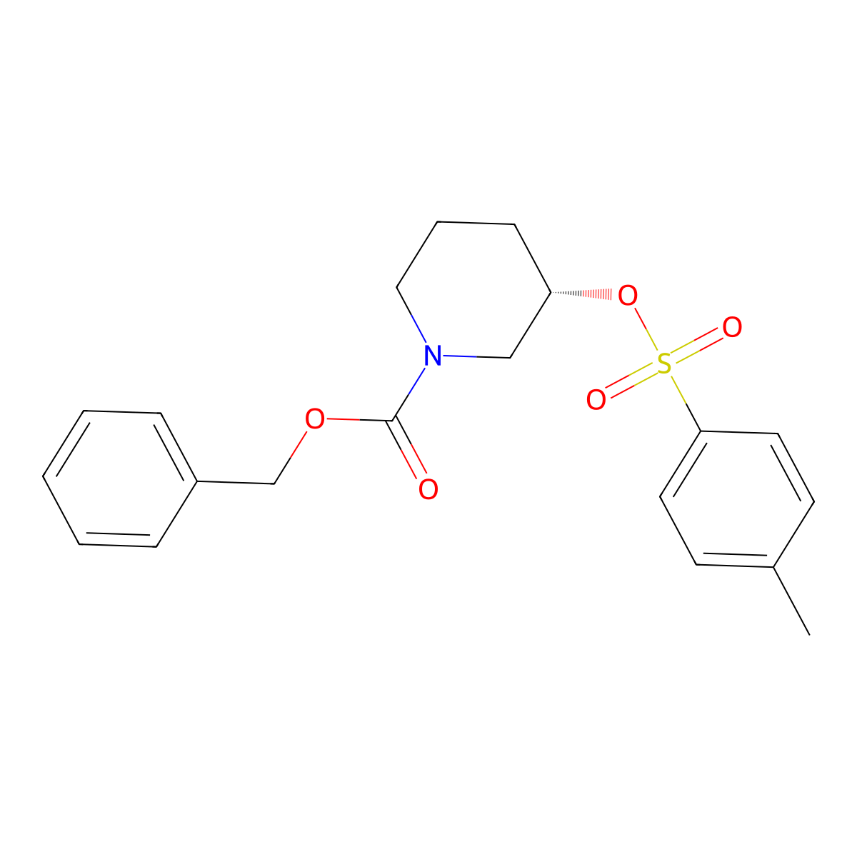 (S)-Benzyl 3-(tosyloxy)piperidine-1-carboxylate molecular structure, CAS 1354020-77-1