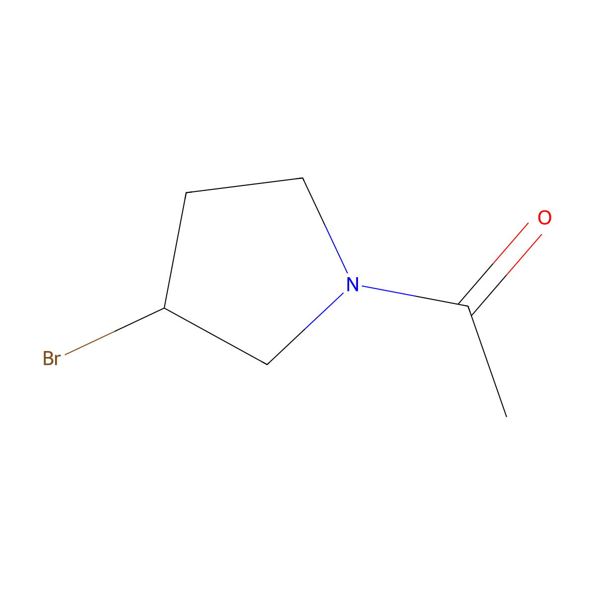 1-((S)-3-Bromo-pyrrolidin-1-yl)-ethanone molecular structure, CAS 1354020-79-3