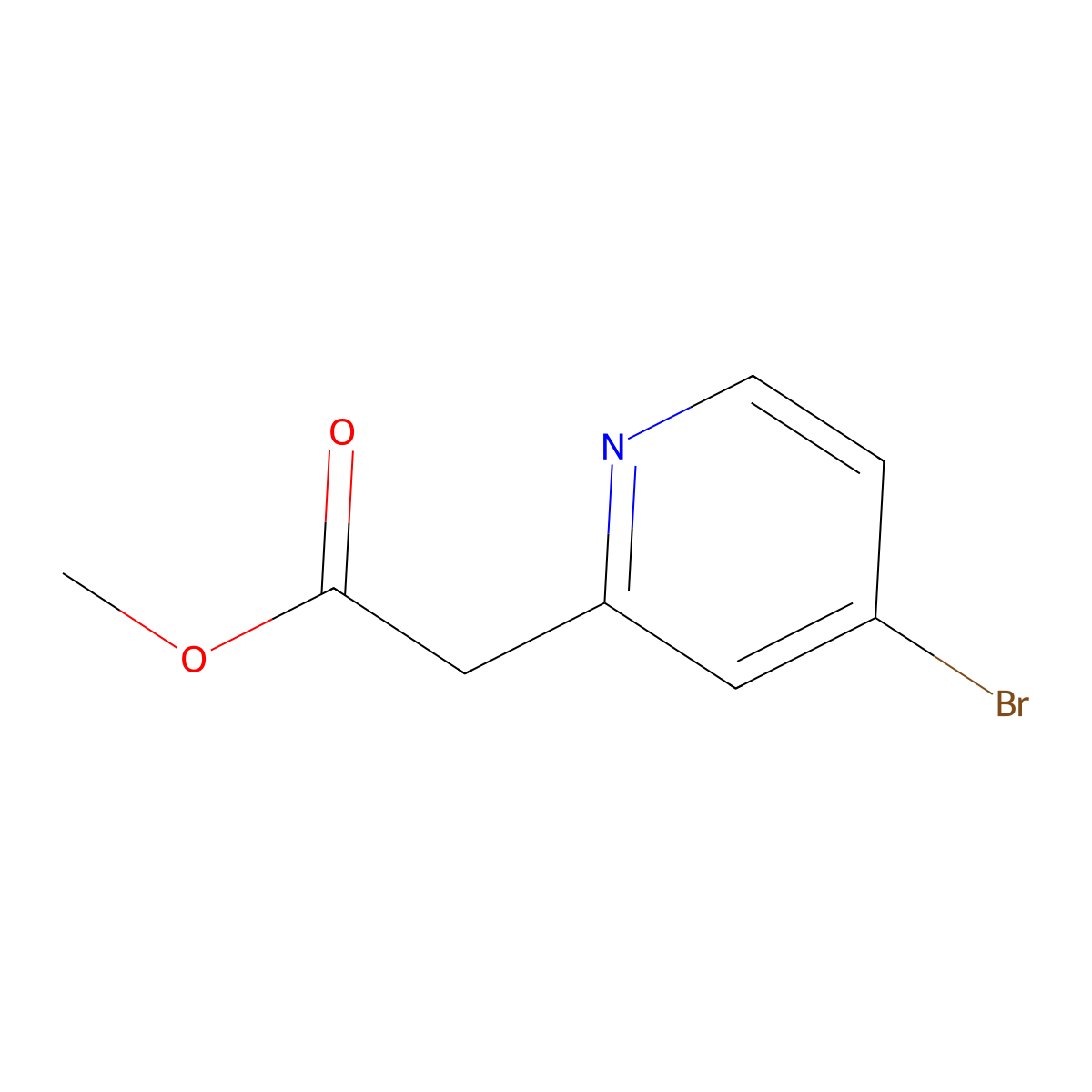 Methyl 2-(4-bromopyridin-2-yl)acetate molecular structure, CAS 1354021-08-1
