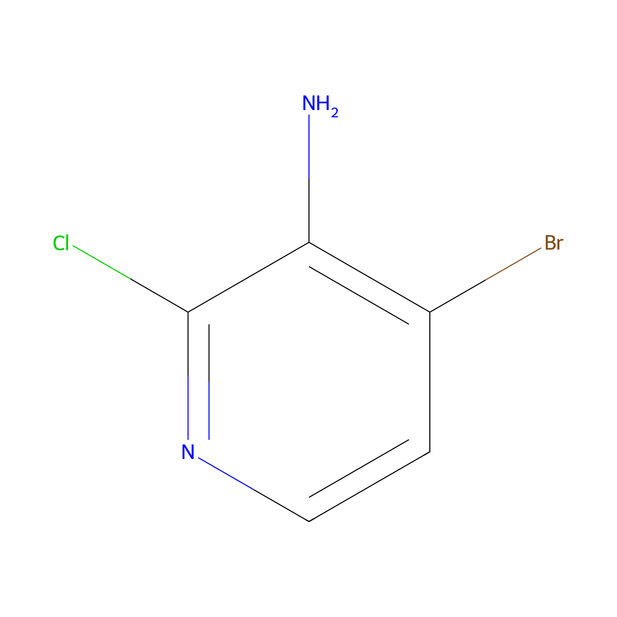 4-Bromo-2-chloropyridin-3-amine molecular structure, CAS 1354021-09-2