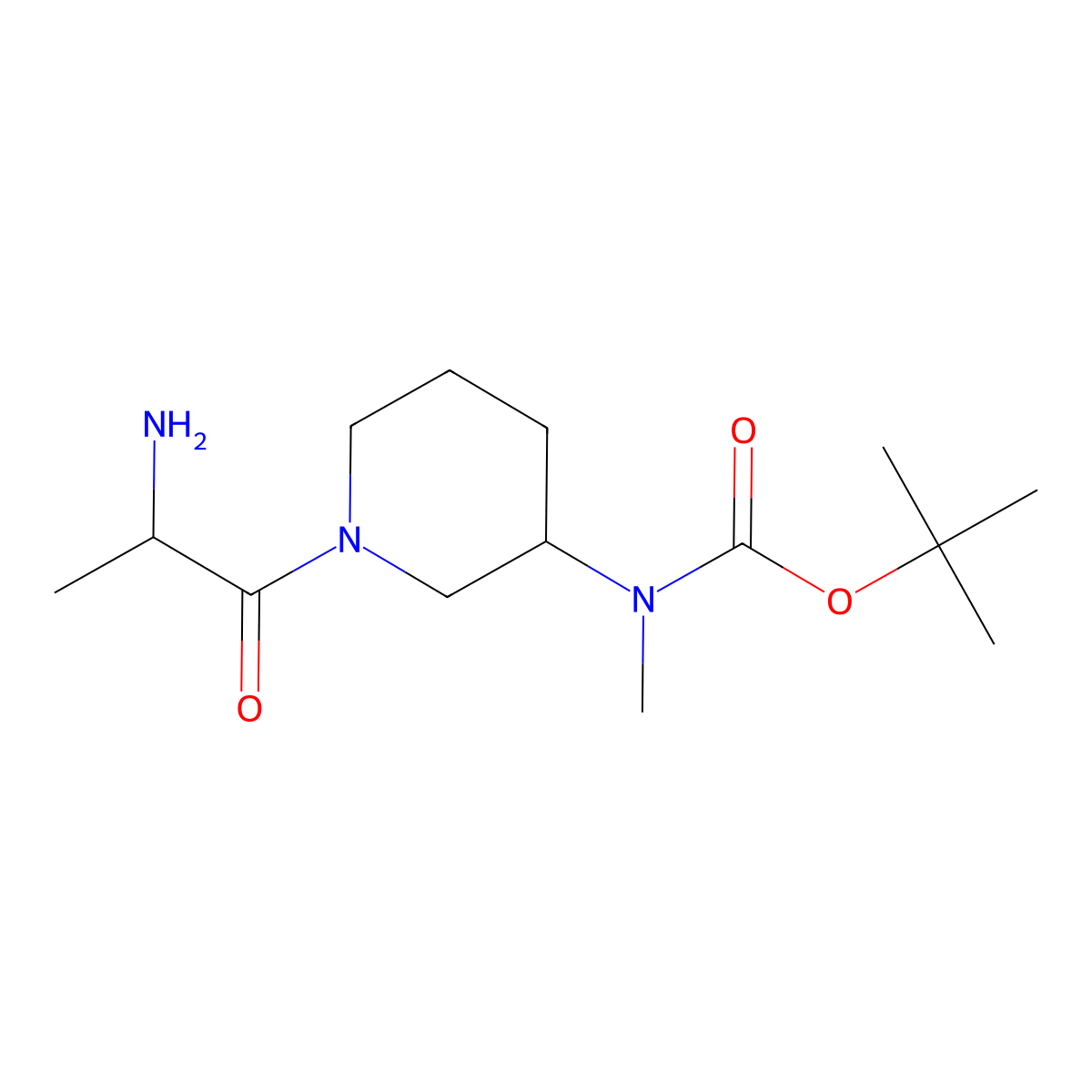 tert-butyl N-{1-[(2S)-2-aminopropanoyl]piperidin-3-yl}-N-methylcarbamate molecular structure, CAS 1354025-93-6
